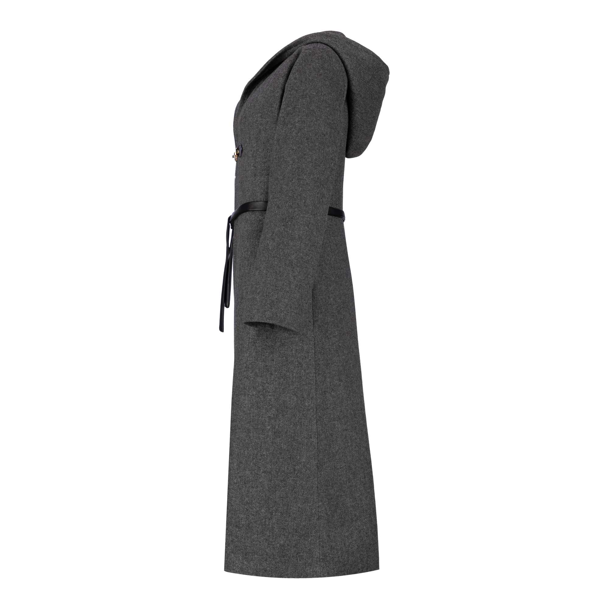 پالتو بلند زنانه فوتر زغالی مدل دیاکو السانا Elsana کد 2356