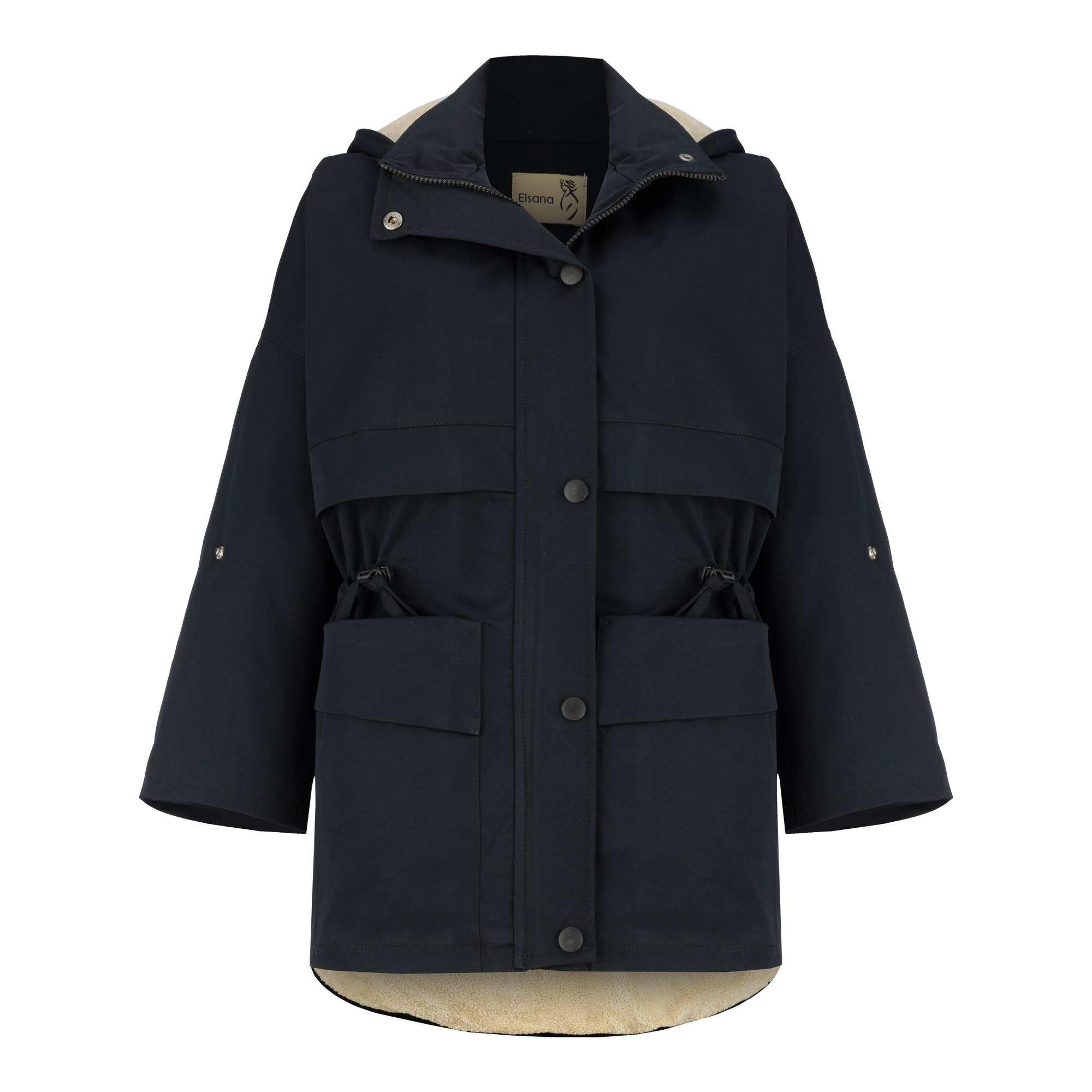 کاپشن زنانه سرمه ای تیره مدل الهام السانا Elsana کد 2358