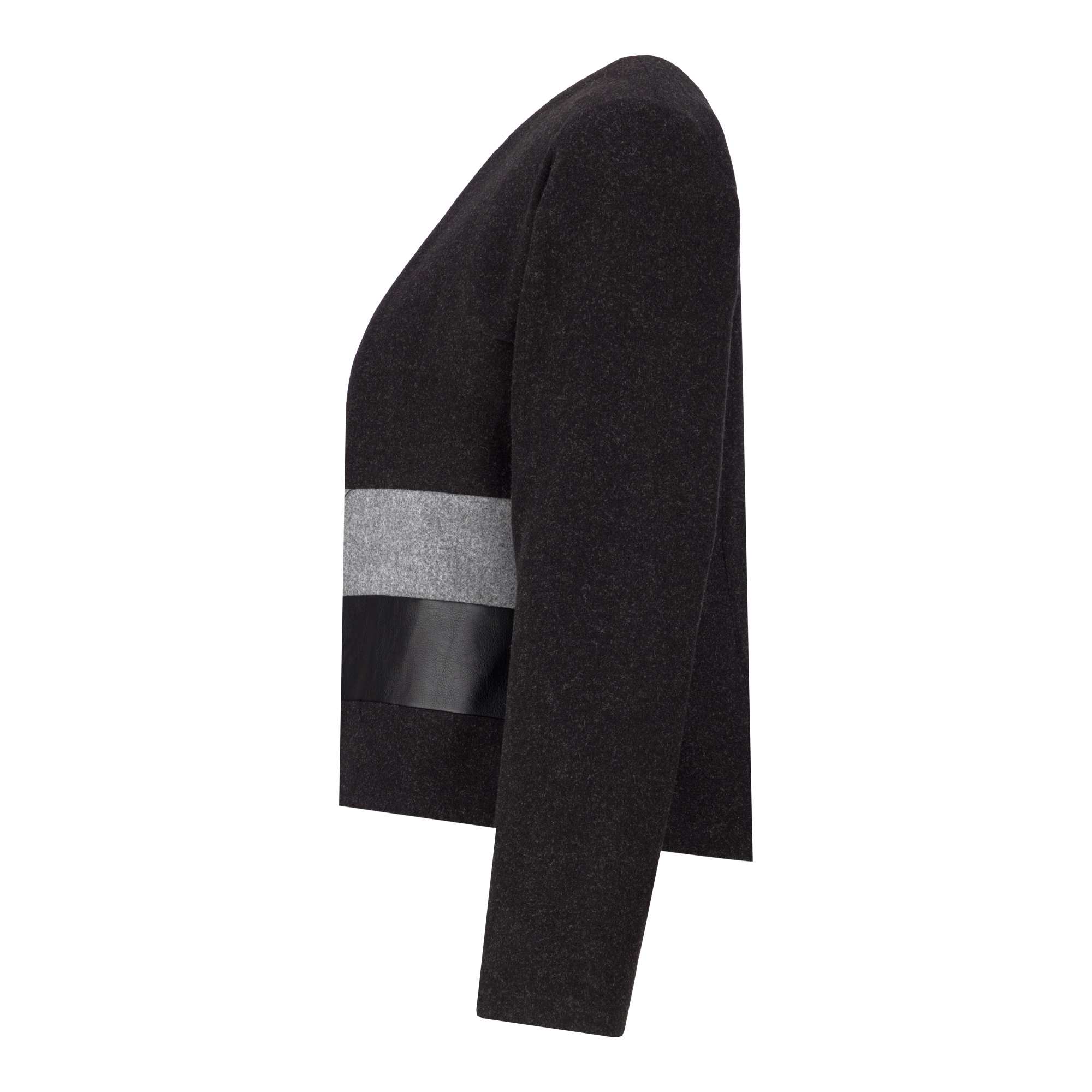 پالتو کوتاه زنانه فوتر مشکیطوسی مدل فرشین السانا Elsana کد 2359