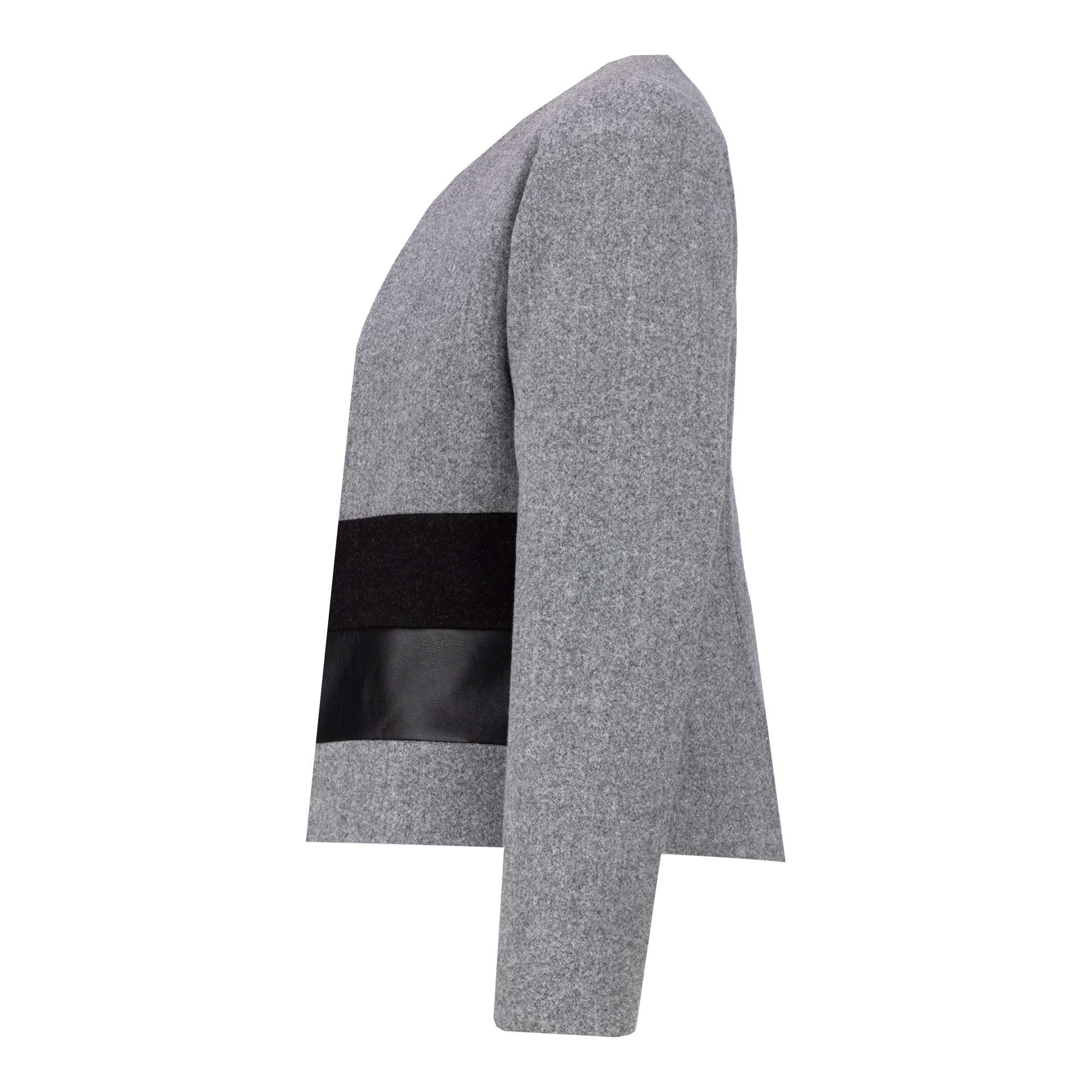 پالتو کوتاه زنانه فوتر طوسی مدل فرشین السانا Elsana کد 2359