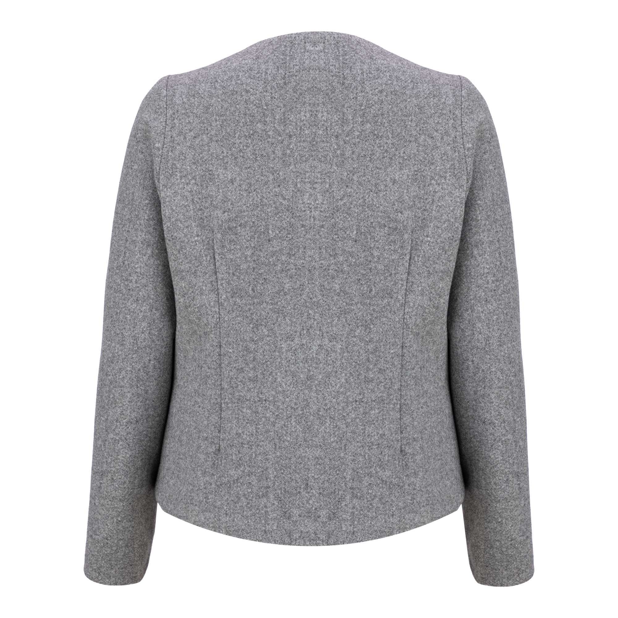 پالتو کوتاه زنانه فوتر طوسی مدل فرشین السانا Elsana کد 2359