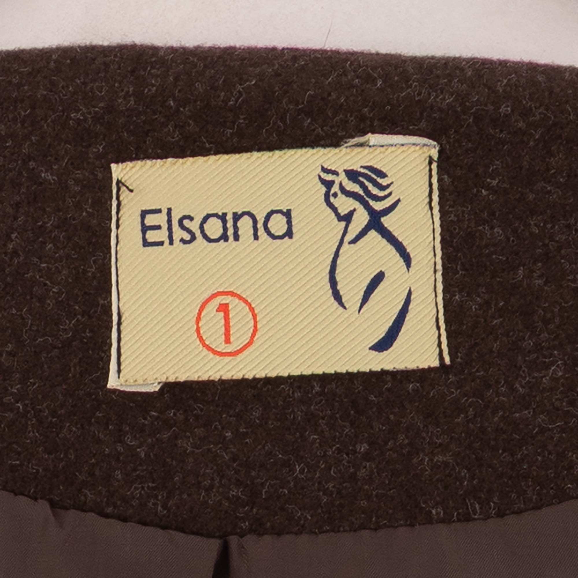 پالتو کوتاه زنانه فوتر قهوه ای مدل فرشین السانا Elsana کد 2359