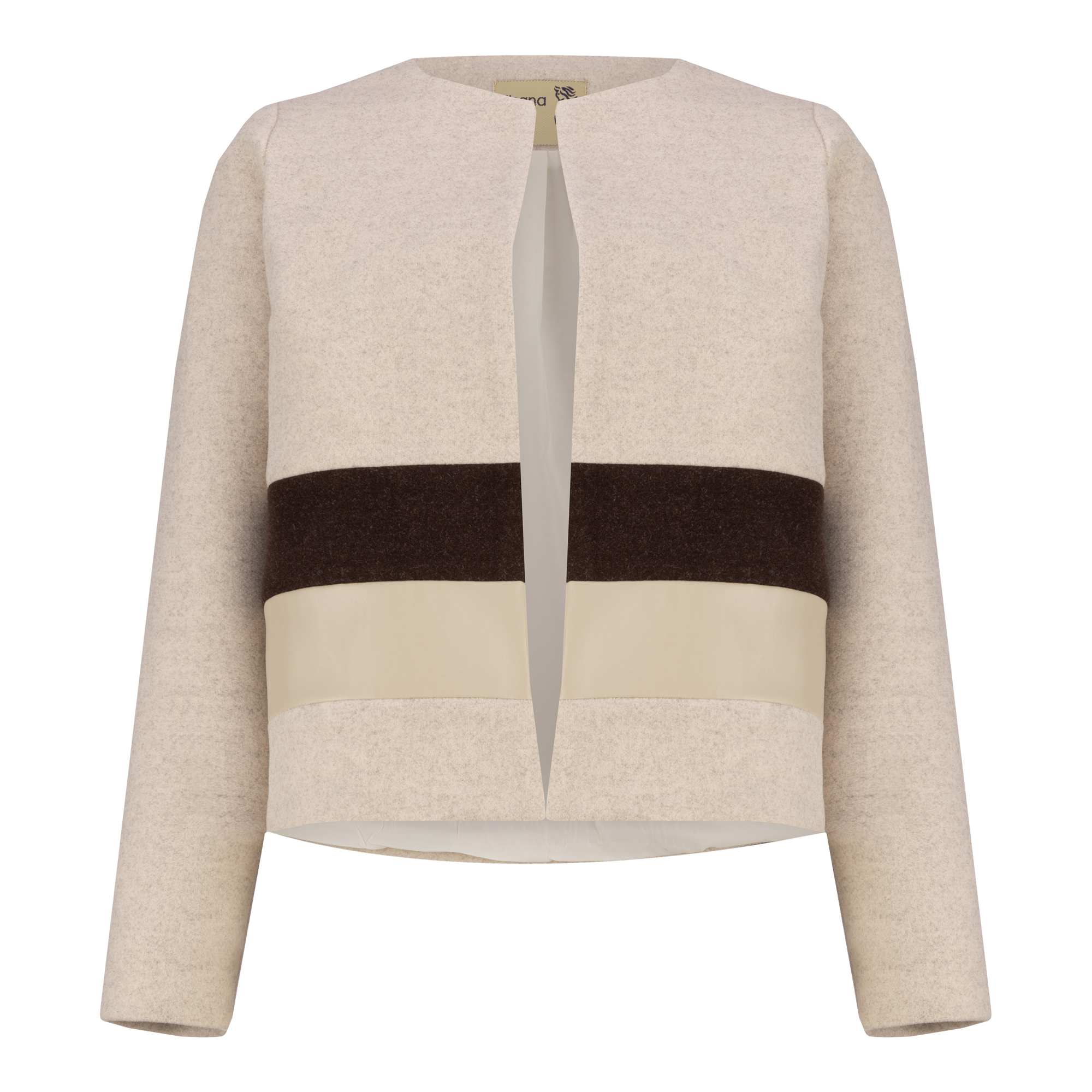 پالتو کوتاه زنانه فوتر کرم مدل فرشین السانا Elsana کد 2359