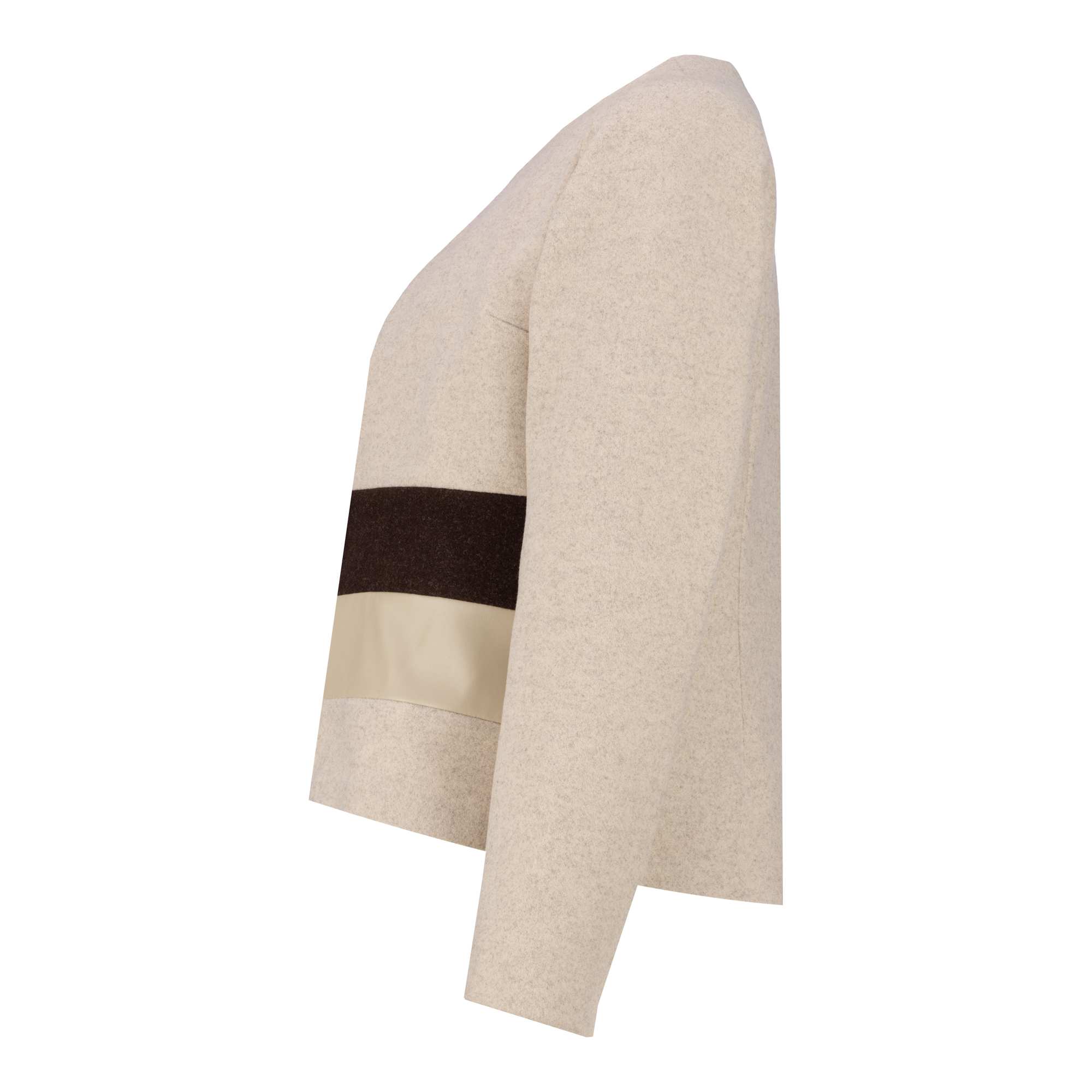 پالتو کوتاه زنانه فوتر کرم مدل فرشین السانا Elsana کد 2359