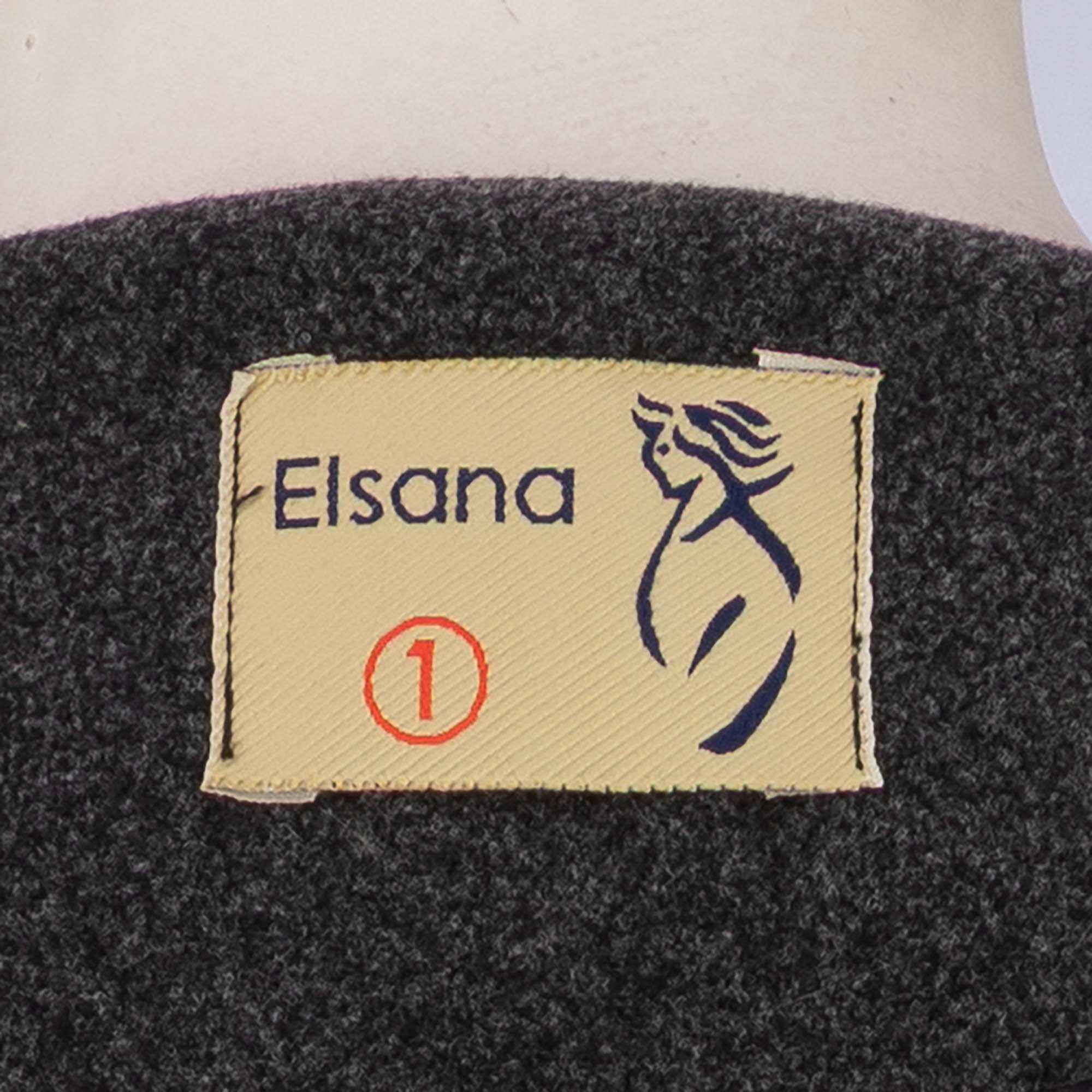 پالتو کوتاه زنانه فوتر زغالی مدل فرشین السانا Elsana کد 2359