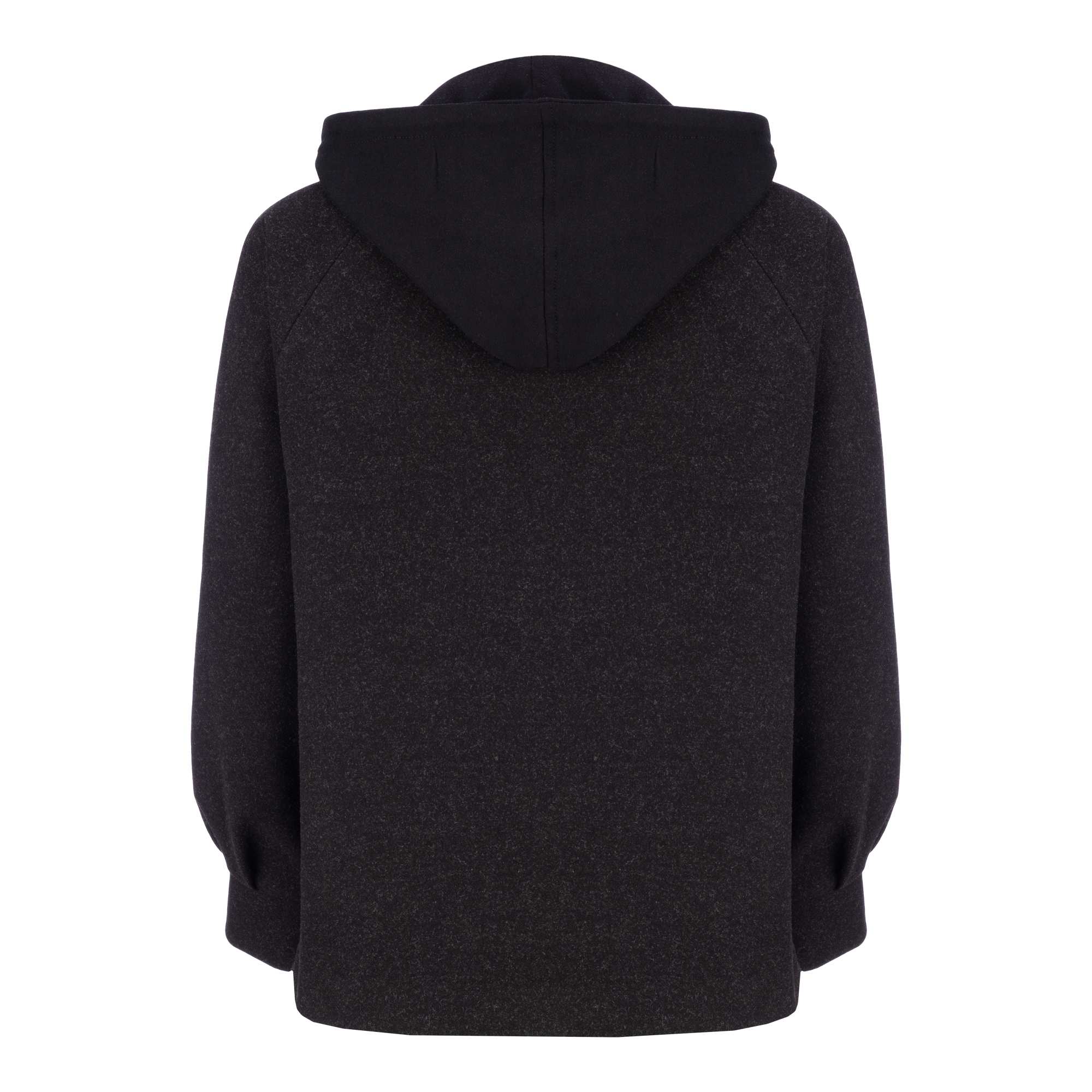 پالتو زنانه فوتر کلاه دار مشکی مدل فرتاک السانا Elsana کد 2369