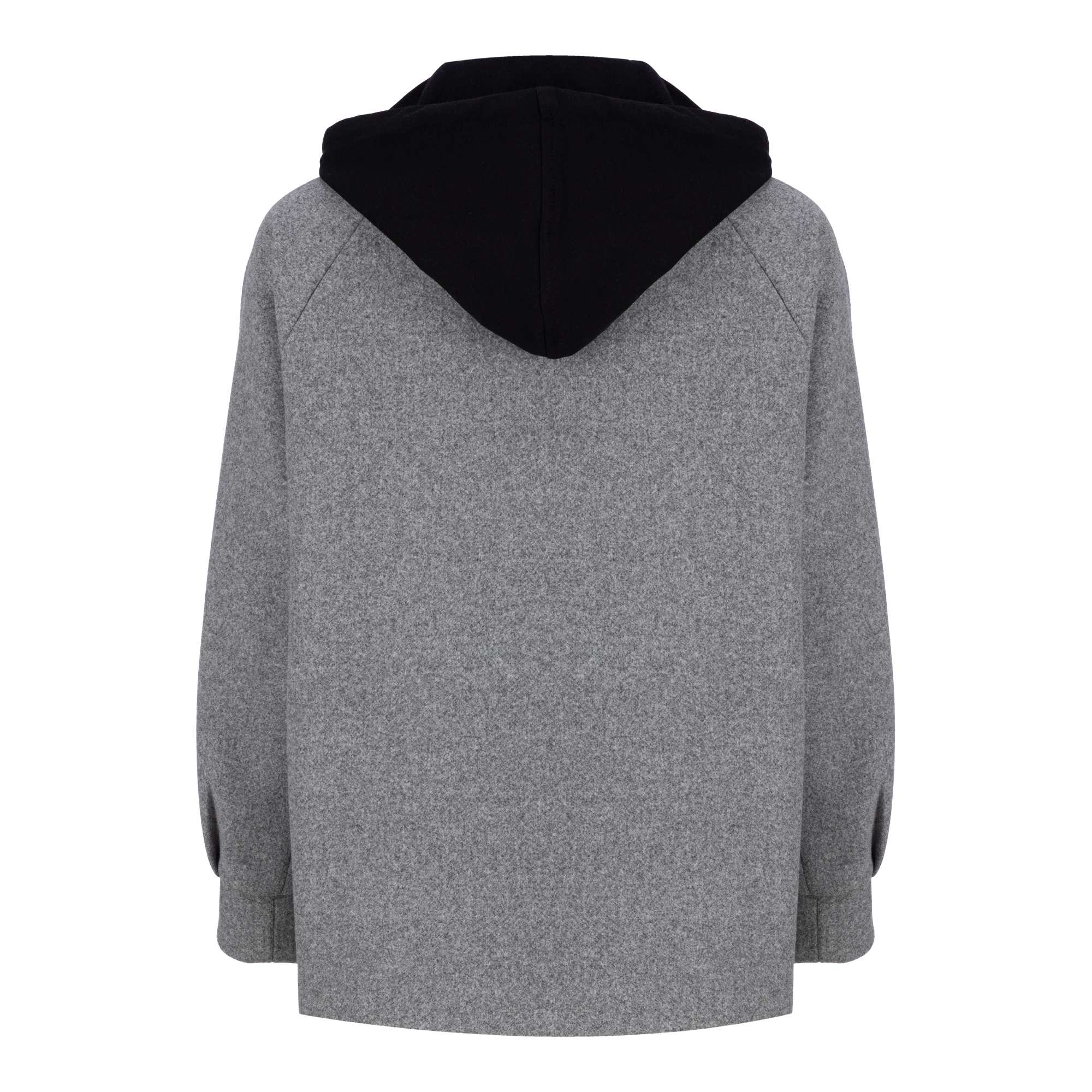 پالتو زنانه فوتر کلاه دار طوسی مدل فرتاک السانا Elsana کد 2369