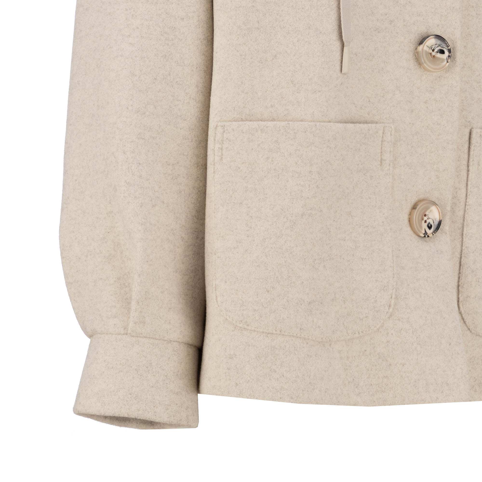 پالتو زنانه فوتر کلاه دار کرم مدل فرتاک السانا Elsana کد 2369