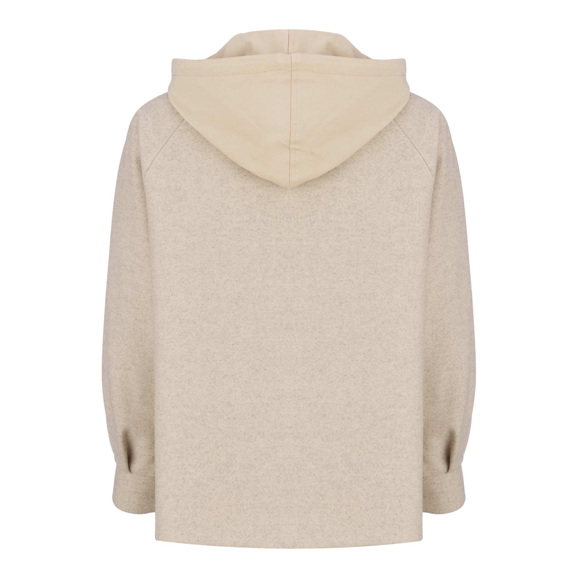 پالتو زنانه فوتر کلاه دار کرم مدل فرتاک السانا Elsana کد 2369