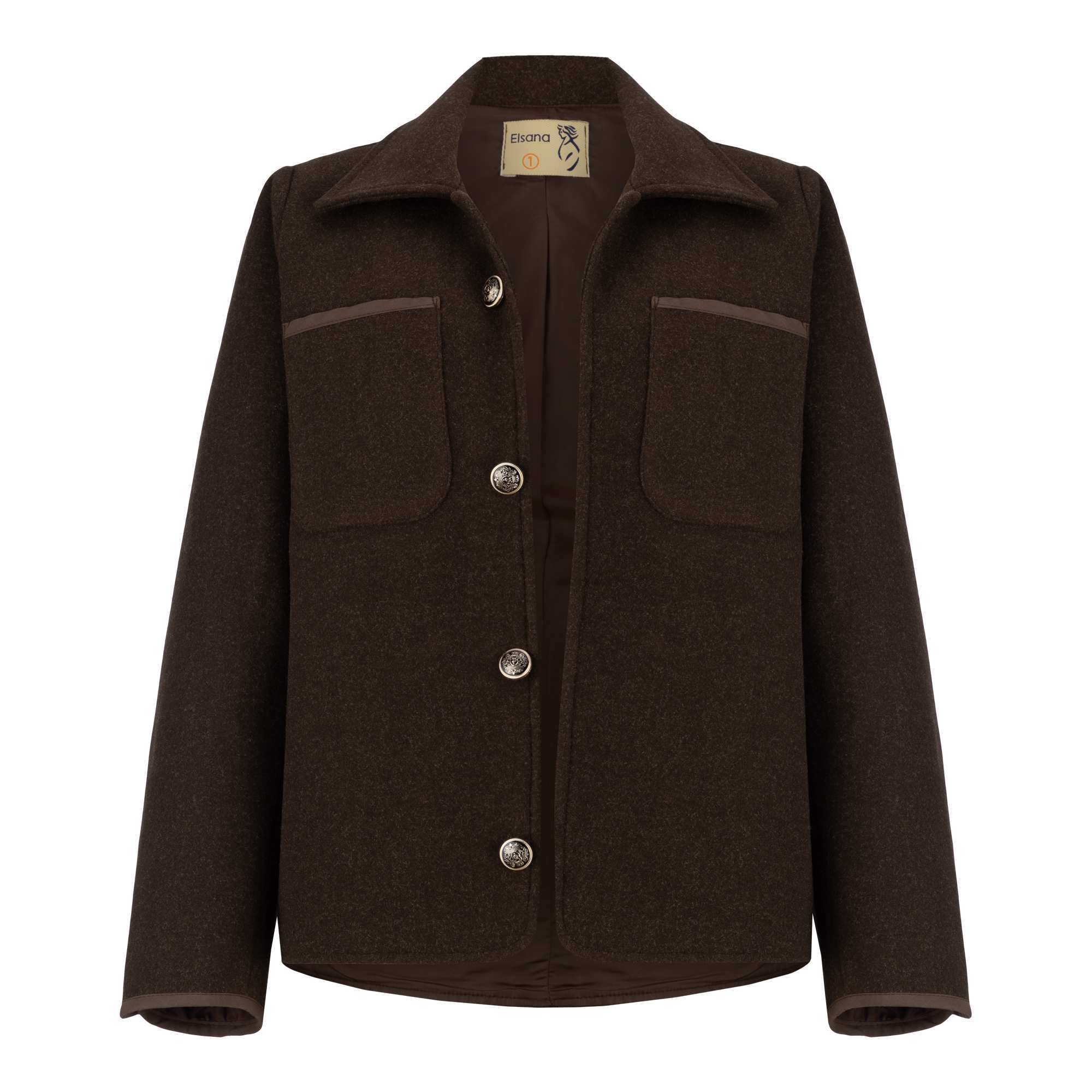پالتو زنانه فوتر قهوه ای مدل شیلر السانا Elsana کد 2363