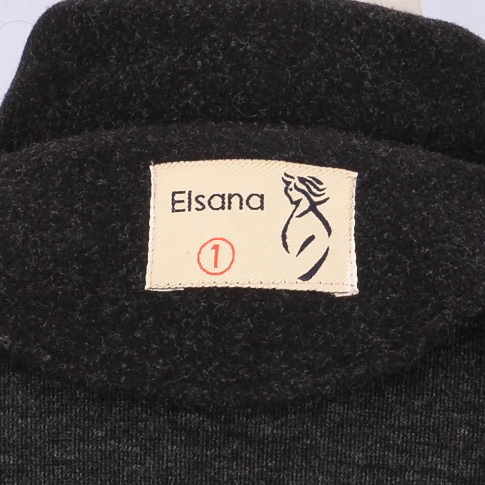 پالتو بلند زنانه فوتر مشکی مدل لطیفه السانا Elsana کد 2366