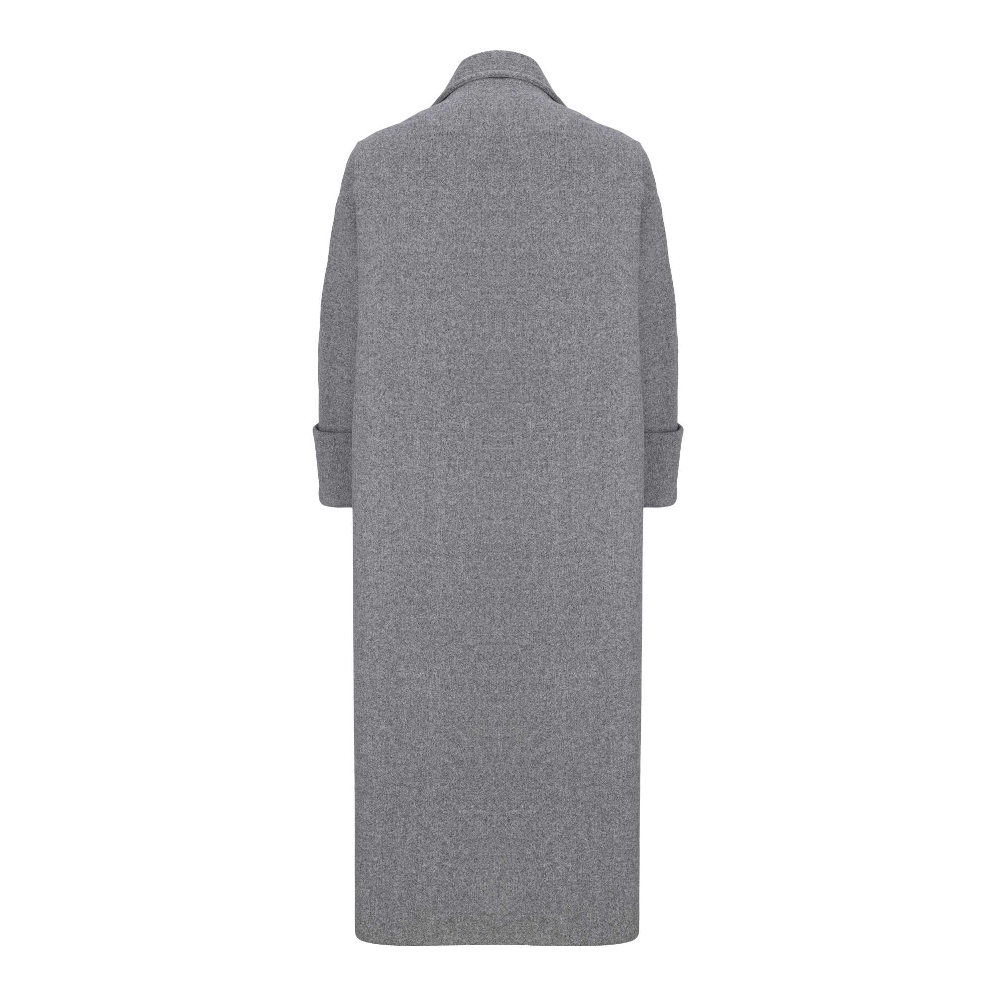 پالتو بلند زنانه فوتر طوسی مدل لطیفه السانا Elsana کد 2366