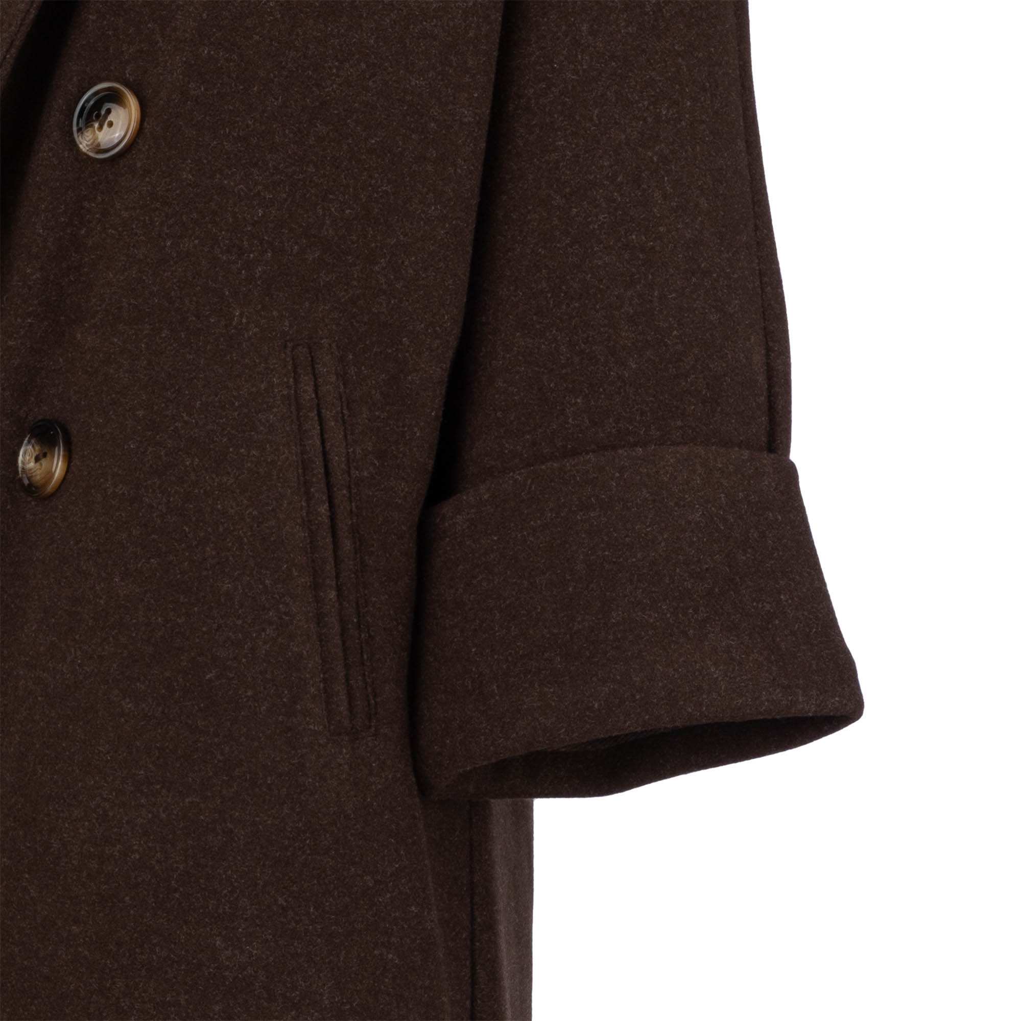 پالتو بلند زنانه فوتر قهوه ای مدل لطیفه السانا Elsana کد 2366