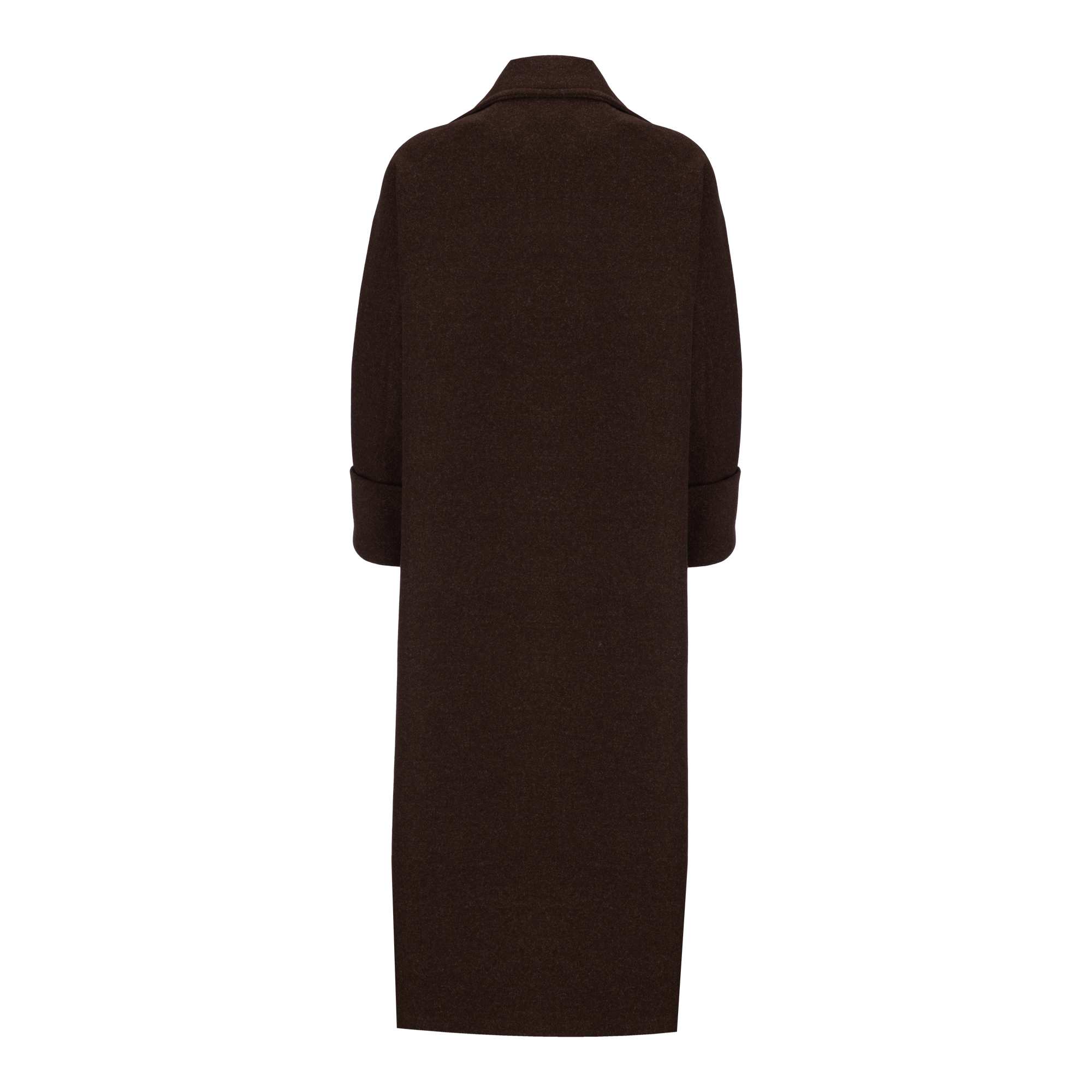 پالتو بلند زنانه فوتر قهوه ای مدل لطیفه السانا Elsana کد 2366