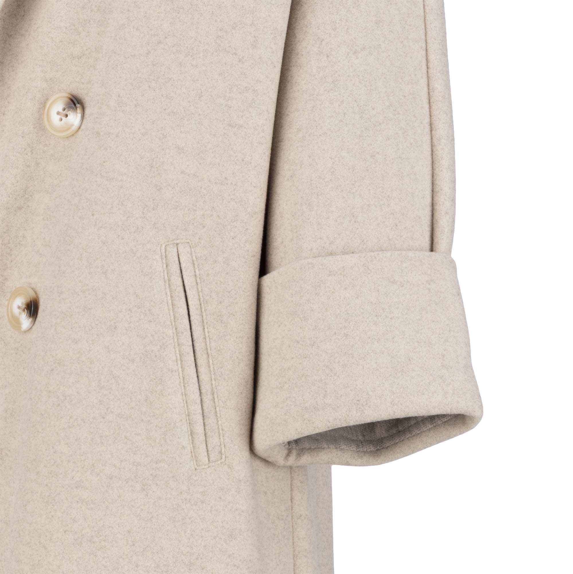 پالتو بلند زنانه فوتر کرم مدل لطیفه السانا Elsana کد 2366