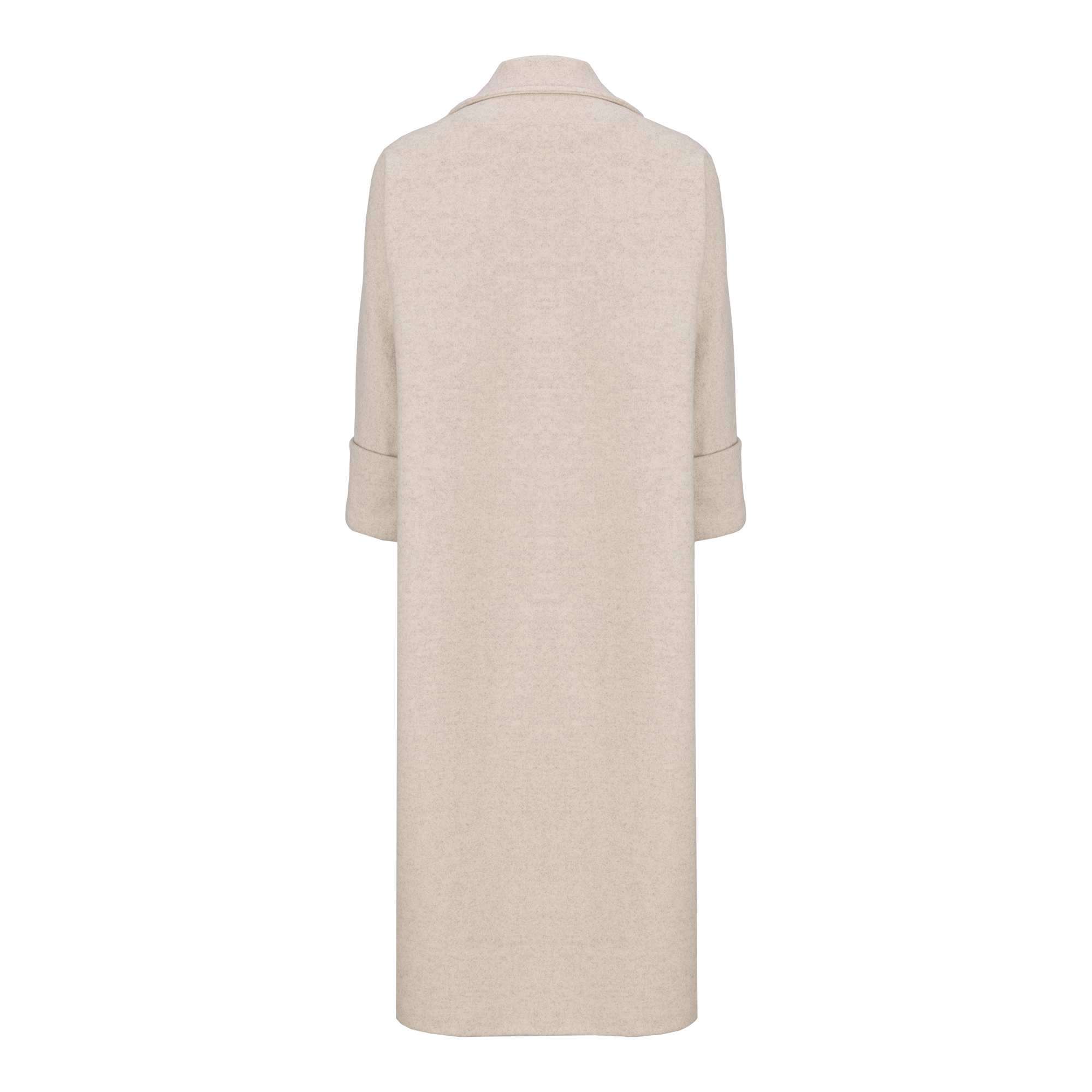 پالتو بلند زنانه فوتر کرم مدل لطیفه السانا Elsana کد 2366