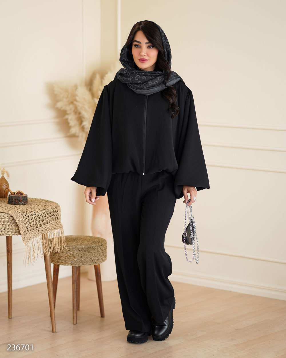 بامبر جکت زنانه مشکی مدل هیلدا السانا Elsana کد 2367