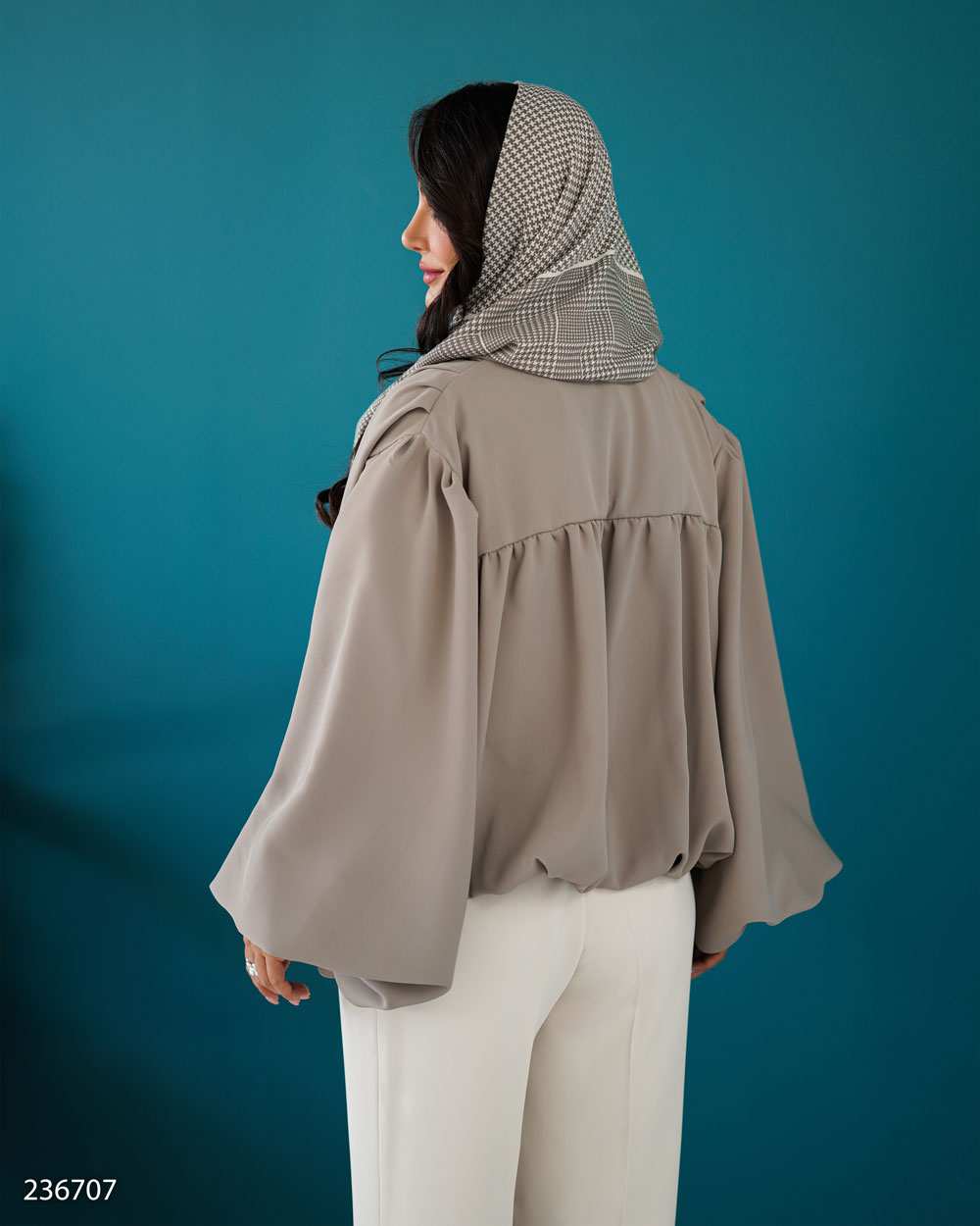 بامبر جکت زنانه شکلاتی مدل هیلدا السانا Elsana کد 2367