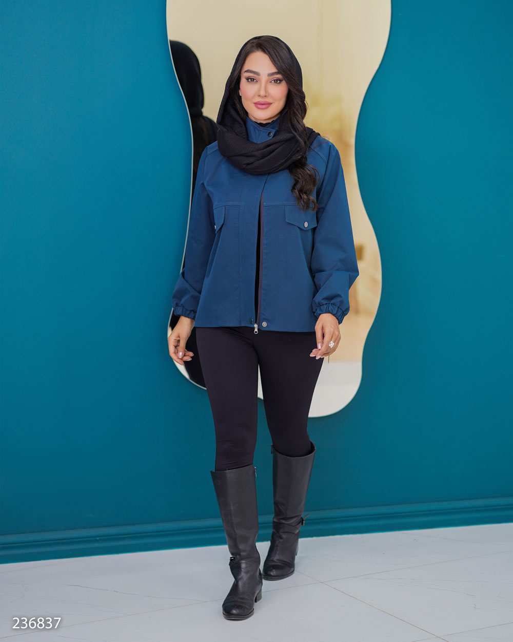 بامبر جکت زنانه سبز کله غازی مدل لیلماه السانا Elsana کد 2368