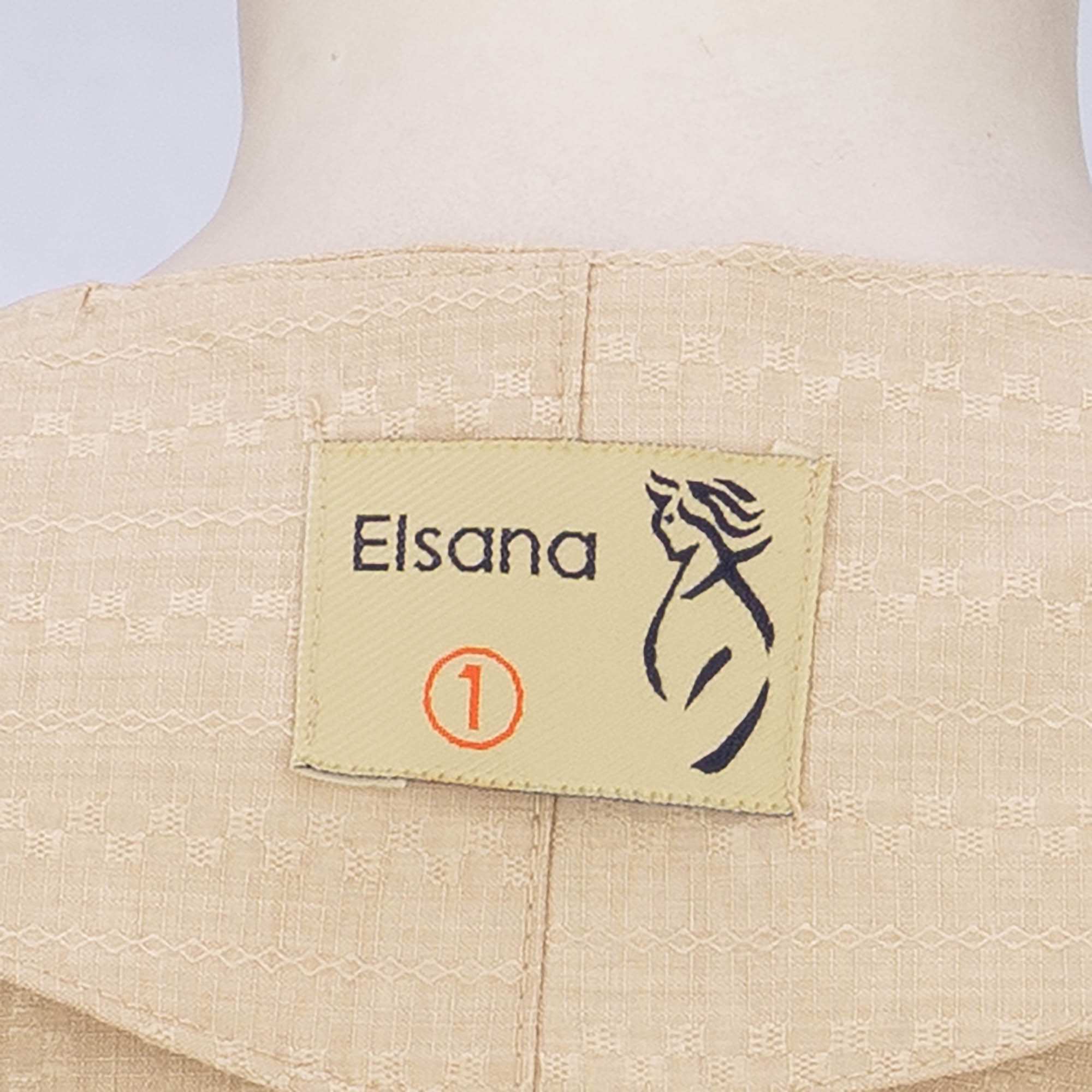 مانتو زنانه کرم السانا Elsana مدل آیسین کد 2493