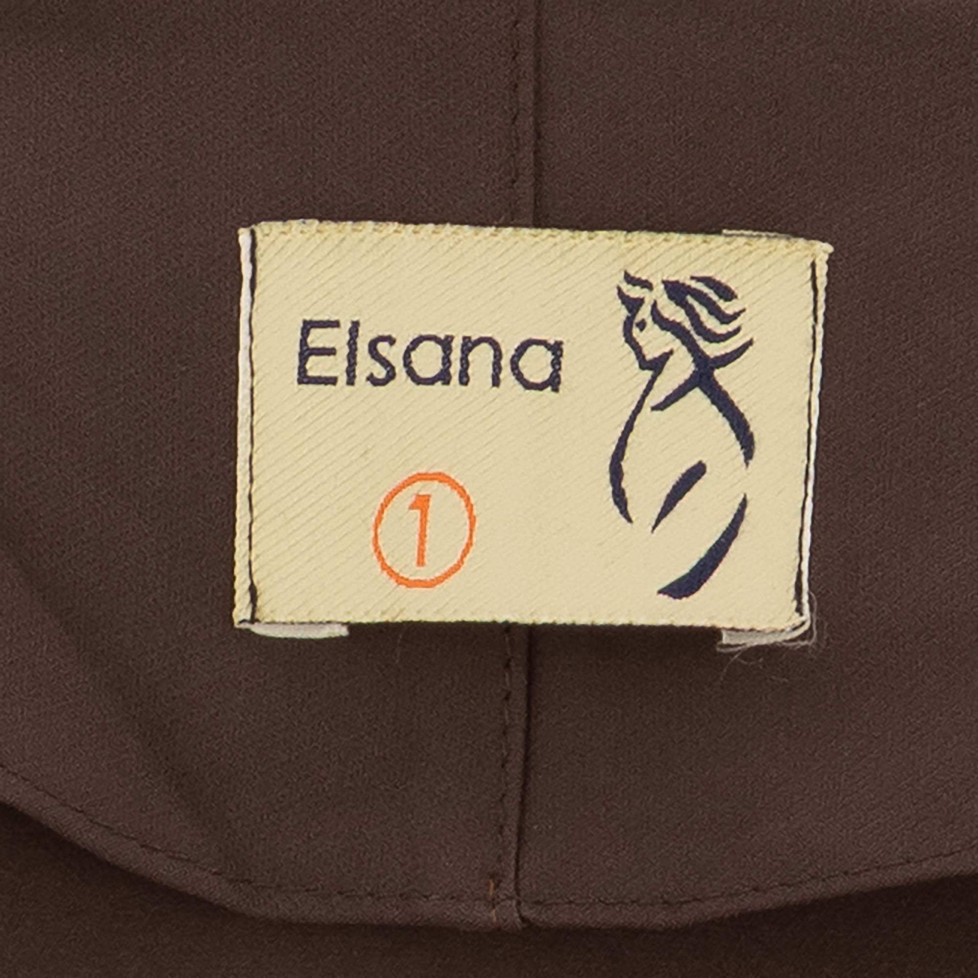 مانتو زنانه قهوه ای السانا Elsana مدل رابو کد 2530