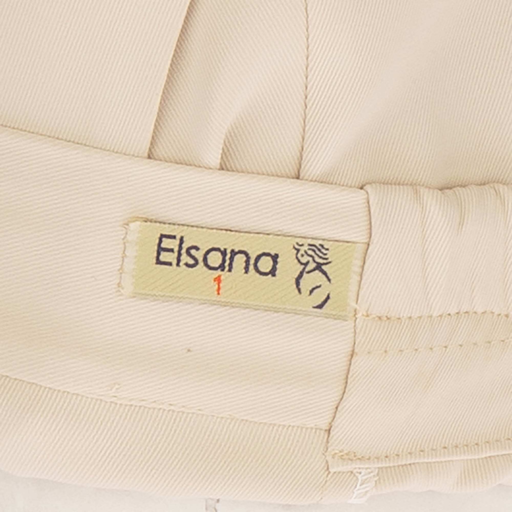 شلوار پارچه ای زنانه کرم السانا Elsana مدل رامیلا کد 2526