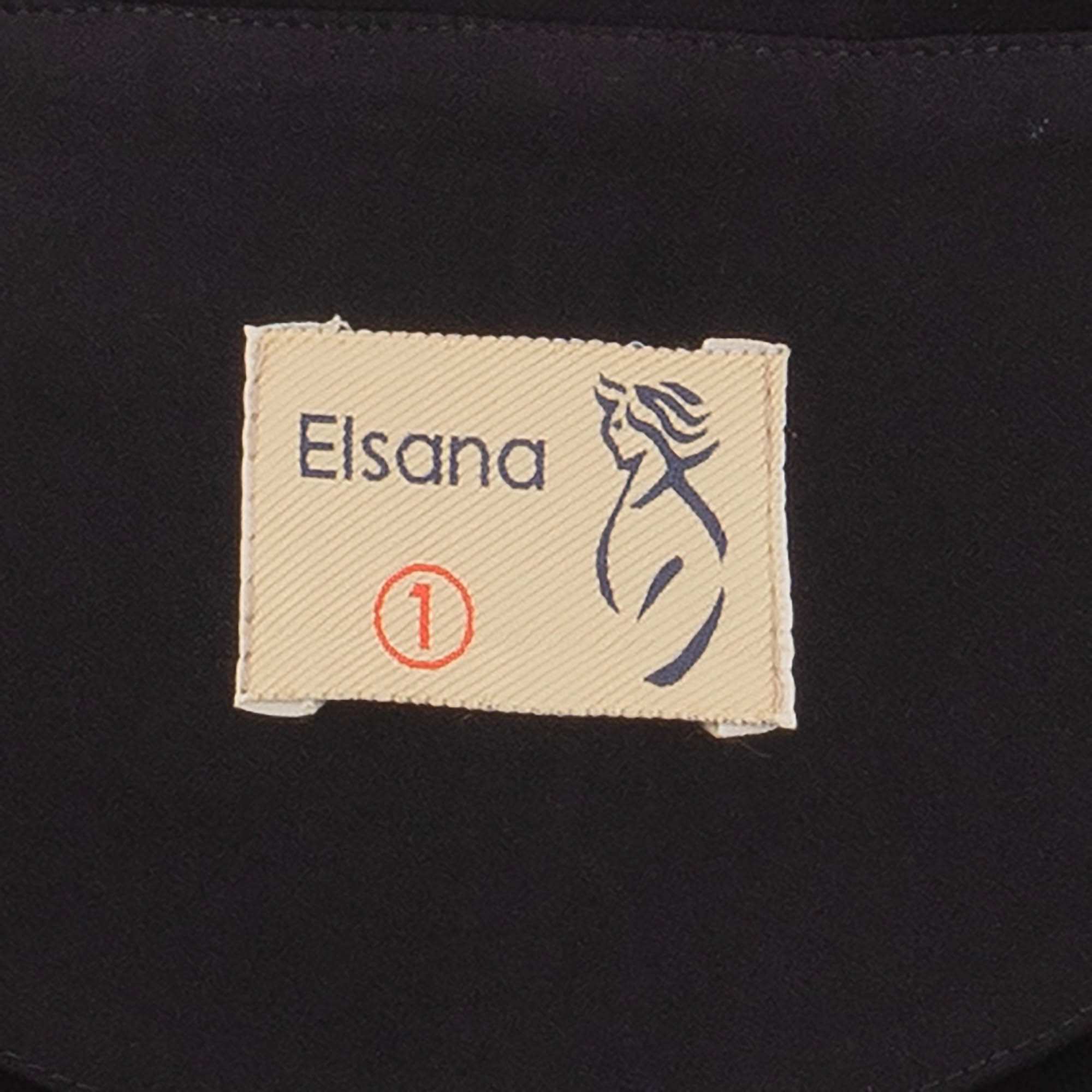 مانتو زنانه مشکی السانا Elsana مدل شمیس کد 2484