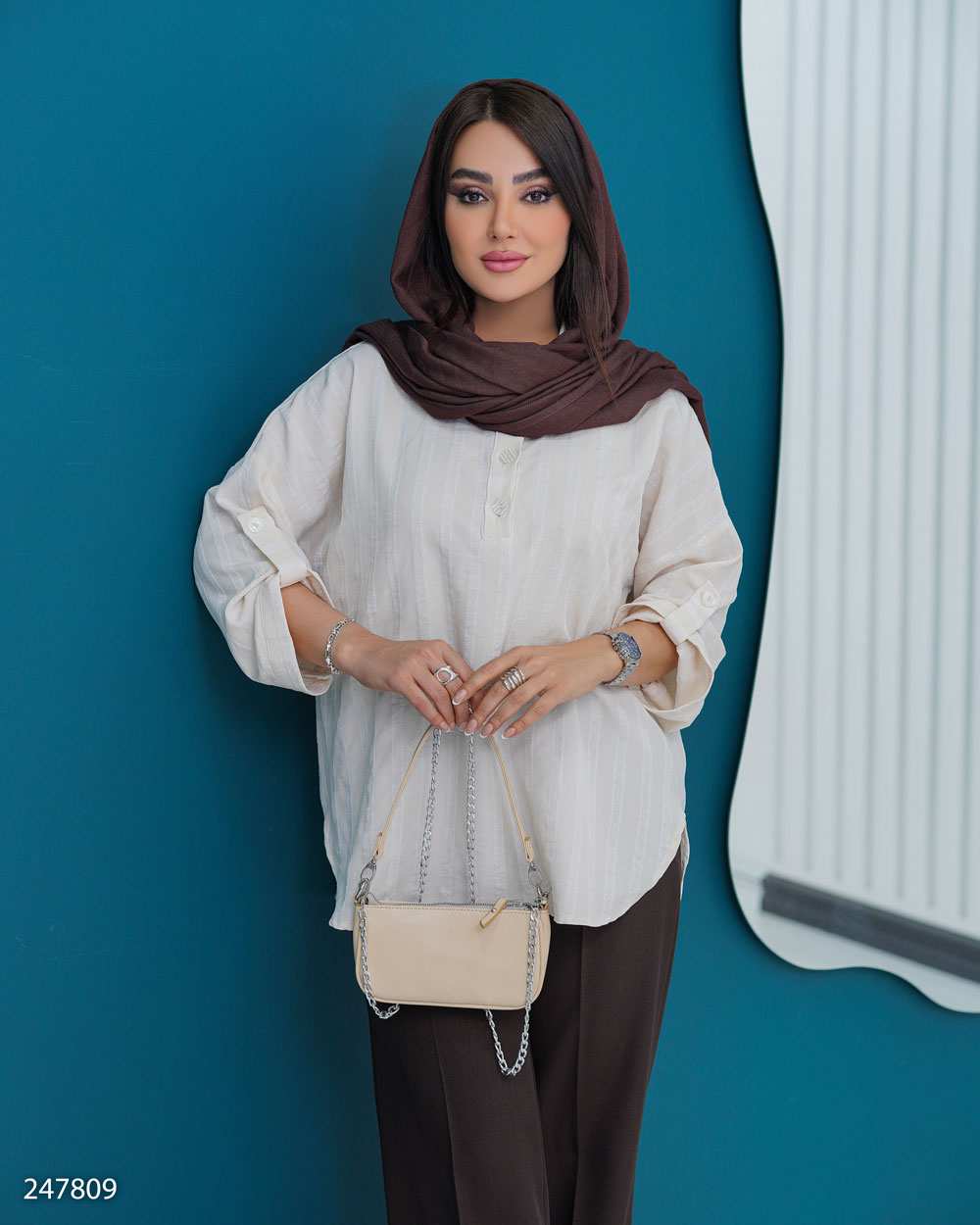 شومیز زنانه شیری السانا Elsana مدل شهینا کد 2478