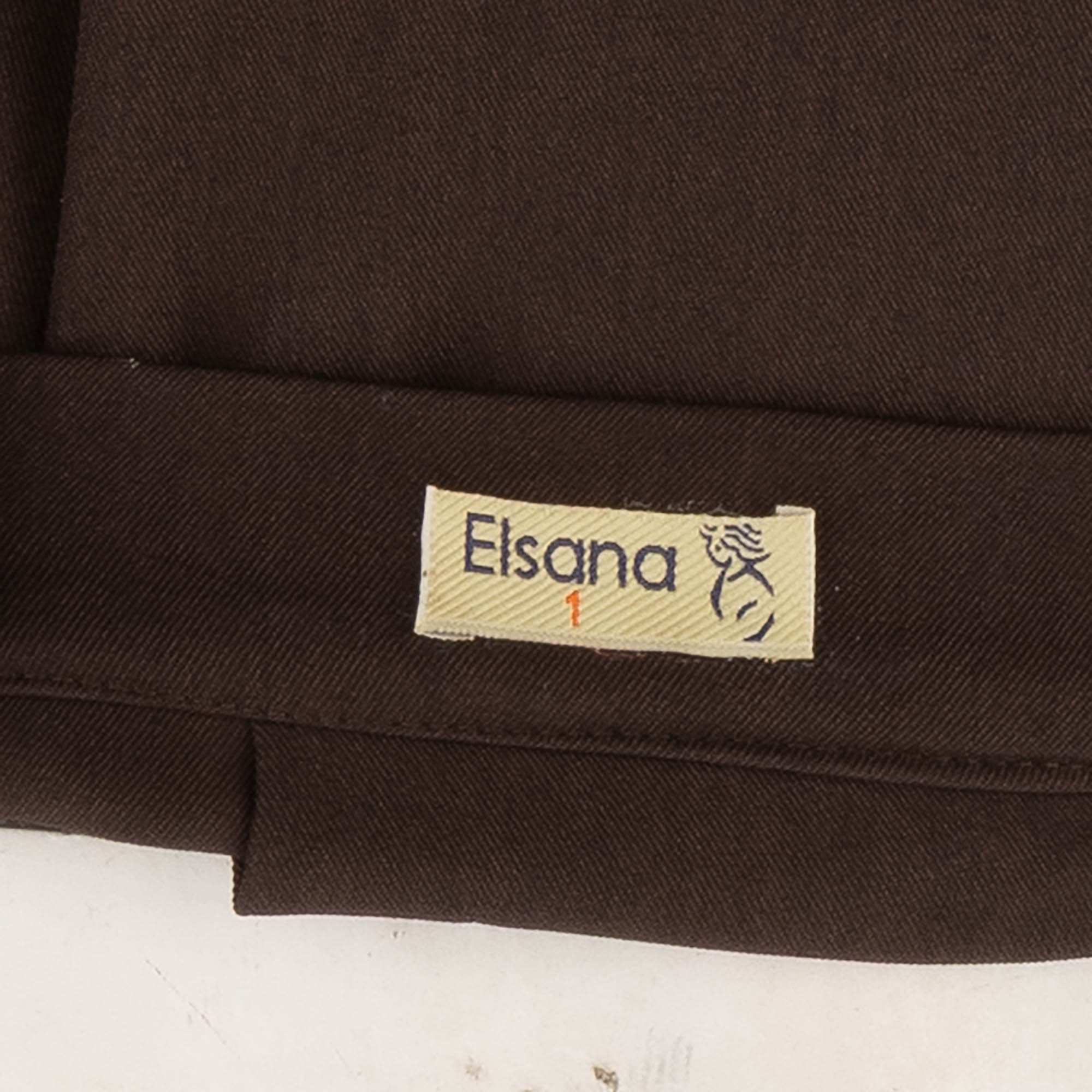 ست کت و شلوار زنانه قهوه ای السانا Elsana مدل مهرکانا کد 2508