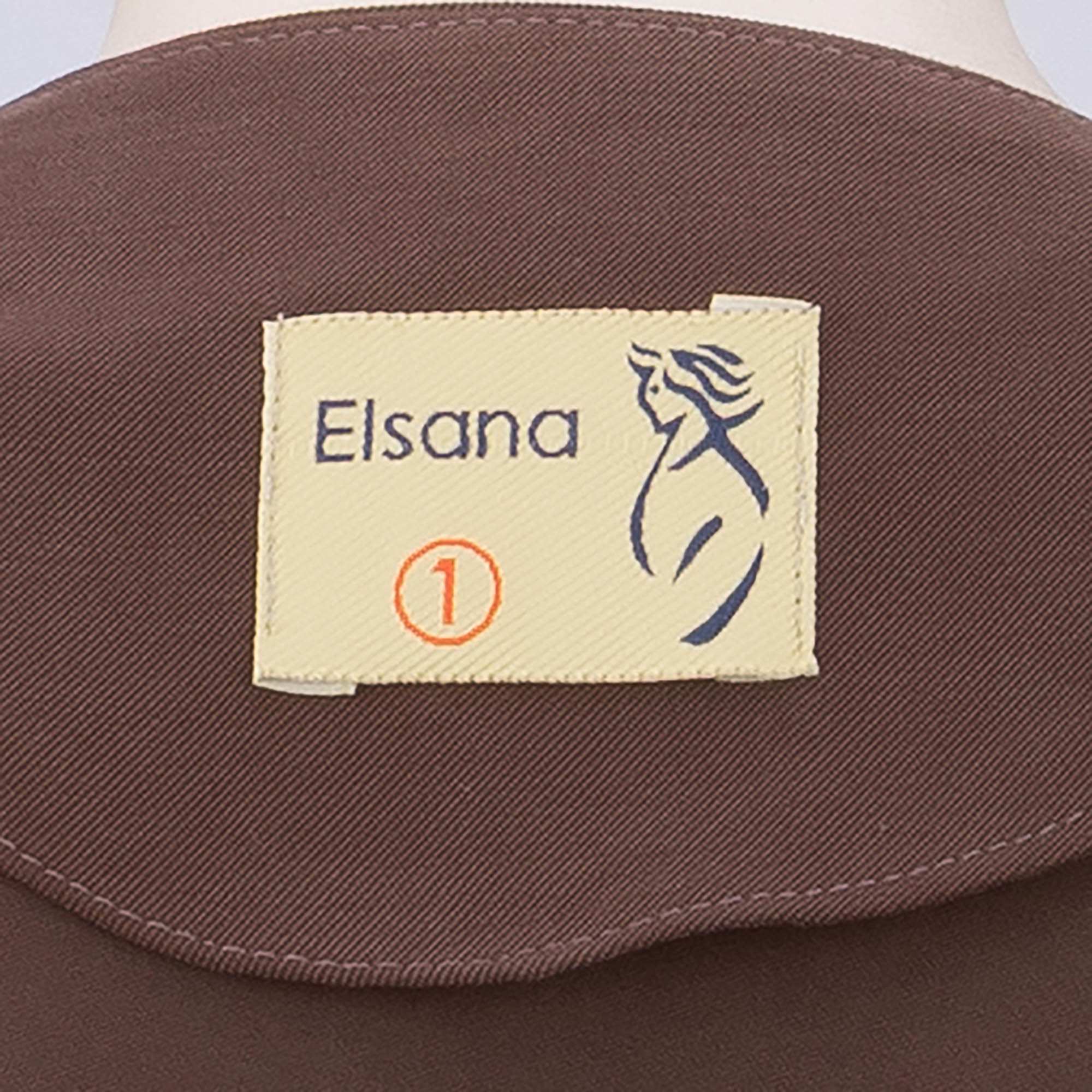 مانتو زنانه قهوه ای السانا Elsana مدل نامین کد 2541