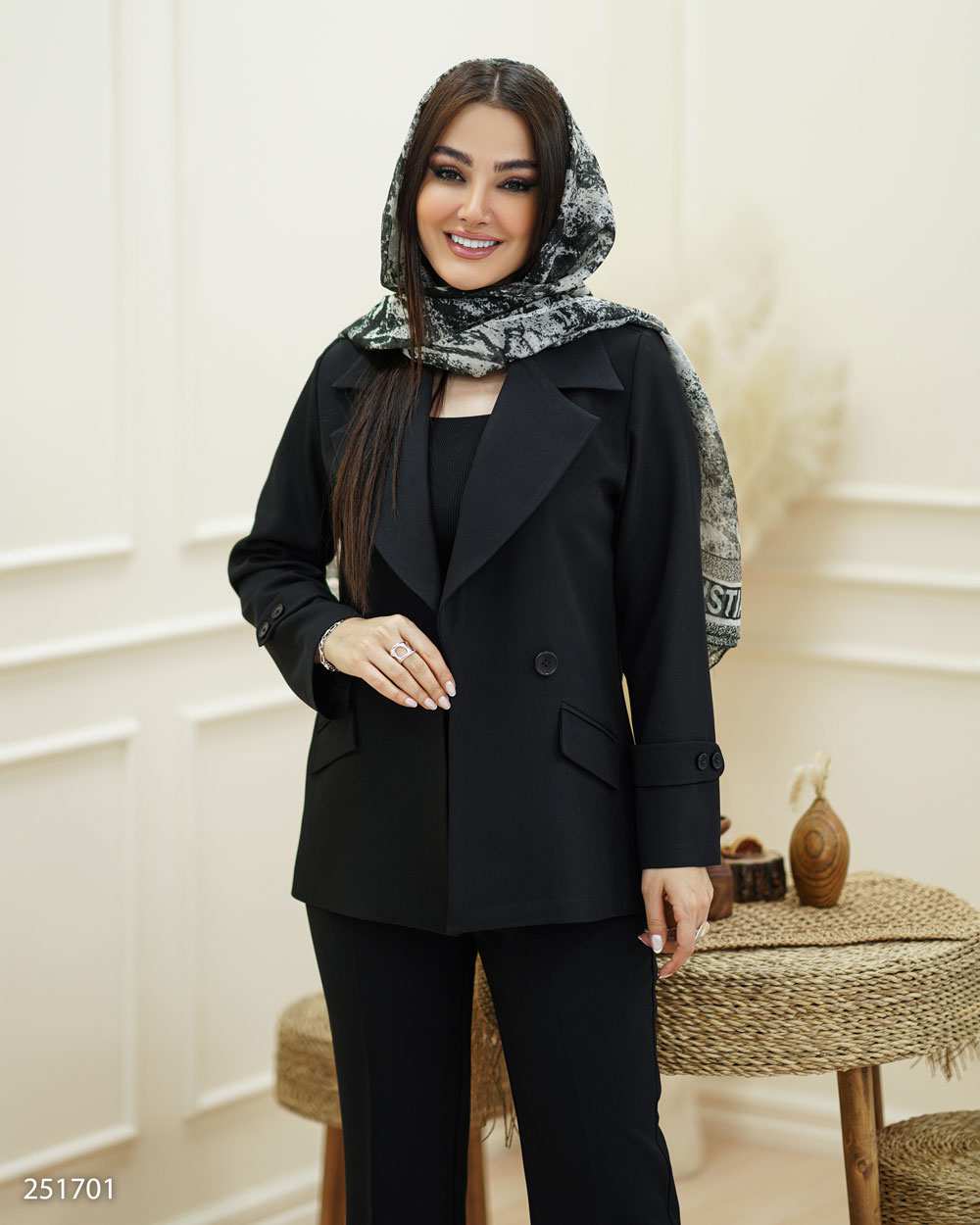 کت زنانه مشکی السانا Elsana مدل هومان کد 2517