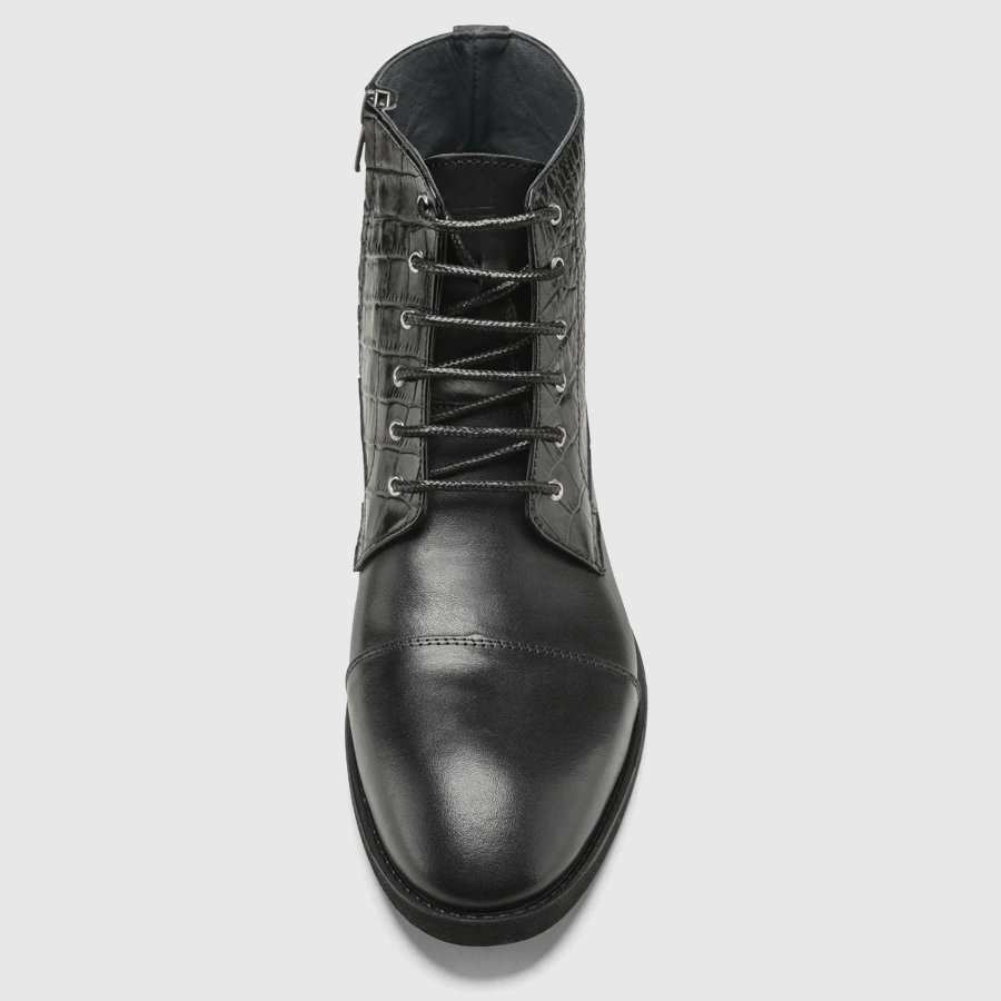 بوت چرم طبیعی مردانه ناپا کوروکو مشکی اورز Orez مدل TEODOR کد MFB113