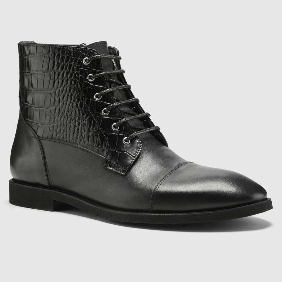 بوت چرم طبیعی مردانه ناپا کوروکو مشکی اورز Orez مدل TEODOR کد MFB113