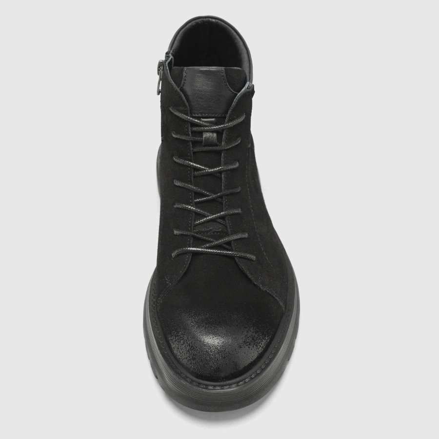 بوت چرم طبیعی مردانه ناپا نبوک مشکی اورز Orez مدل TIGER