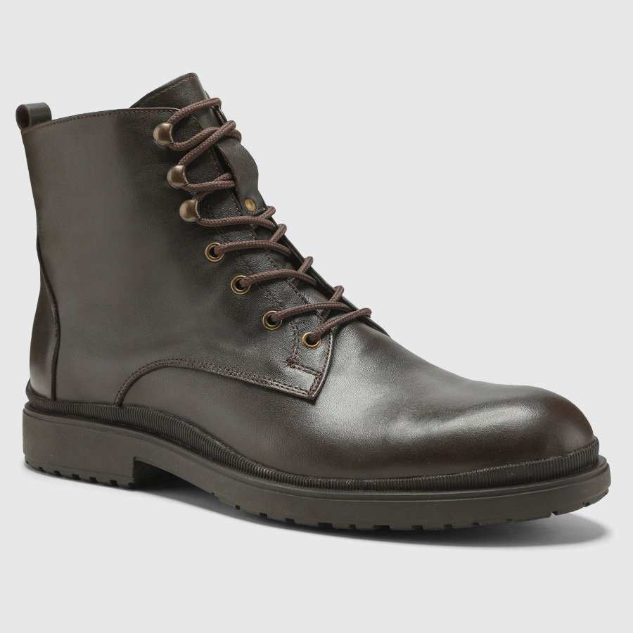 نیم بوت چرم طبیعی مردانه ناپا قهوه ای اورز Orez مدل TYSON