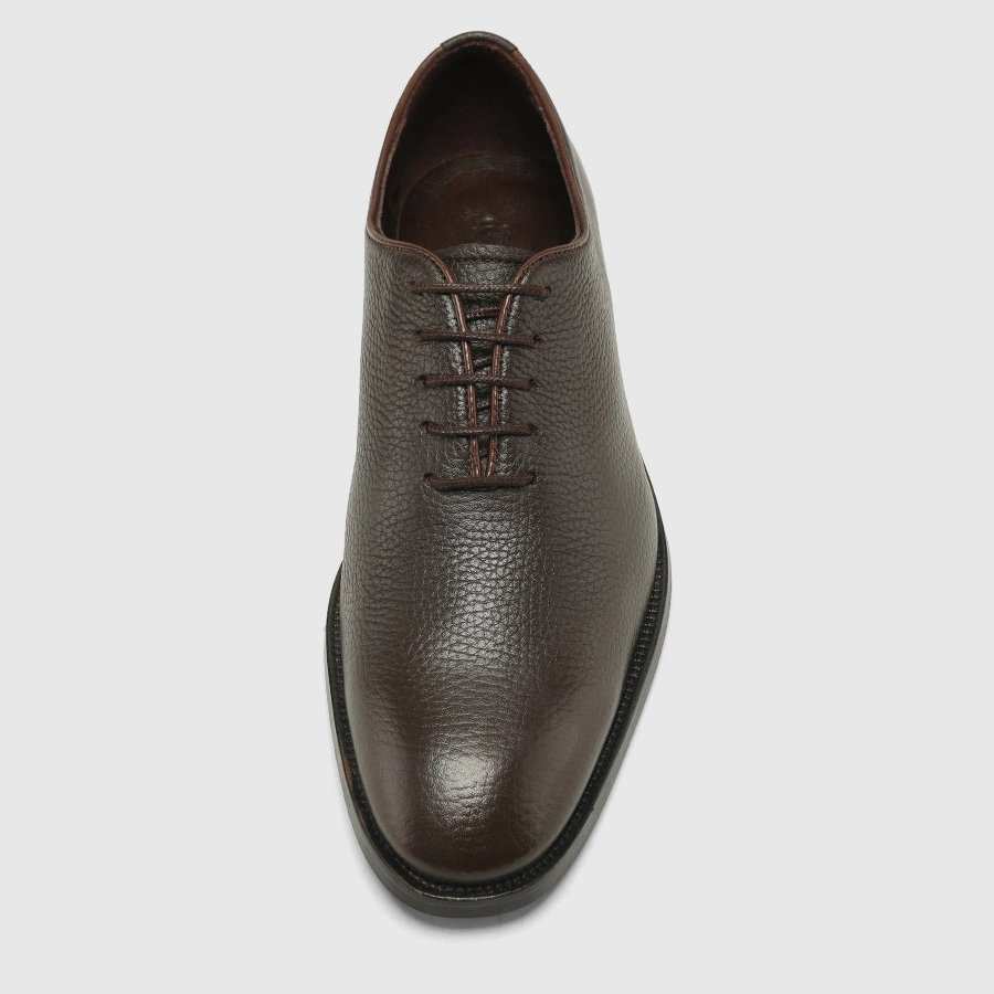 کفش آکسفورد چرم مردانه فلوتر قهوه ای تیره اورز Orez مدل BARAK