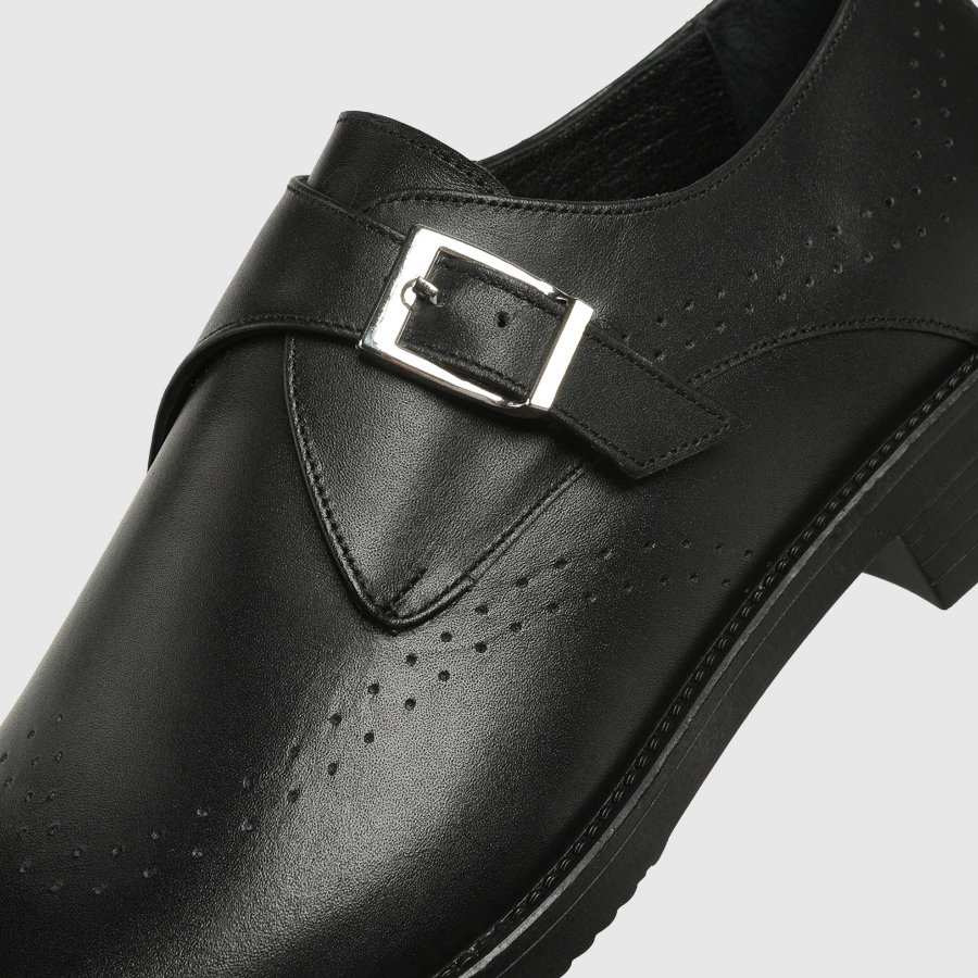 کفش چرم طبیعی مردانه ناپا مشکی اورز Orez مدل BERNARD