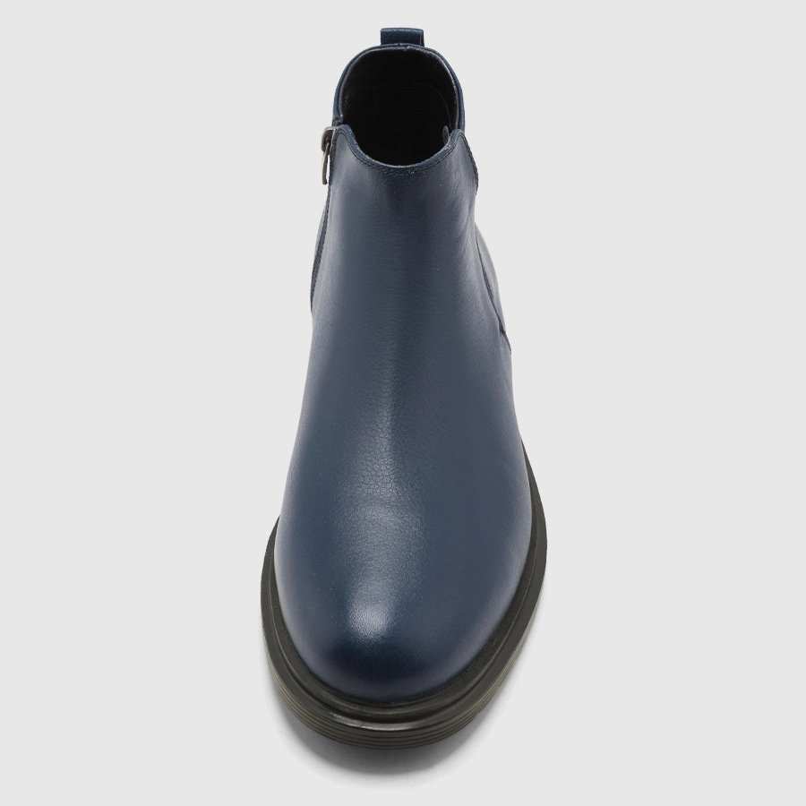 بوت چرم طبیعی مردانه کالیفرنیا سرمه ای اورز Orez مدل ORLANDO کد MCB120