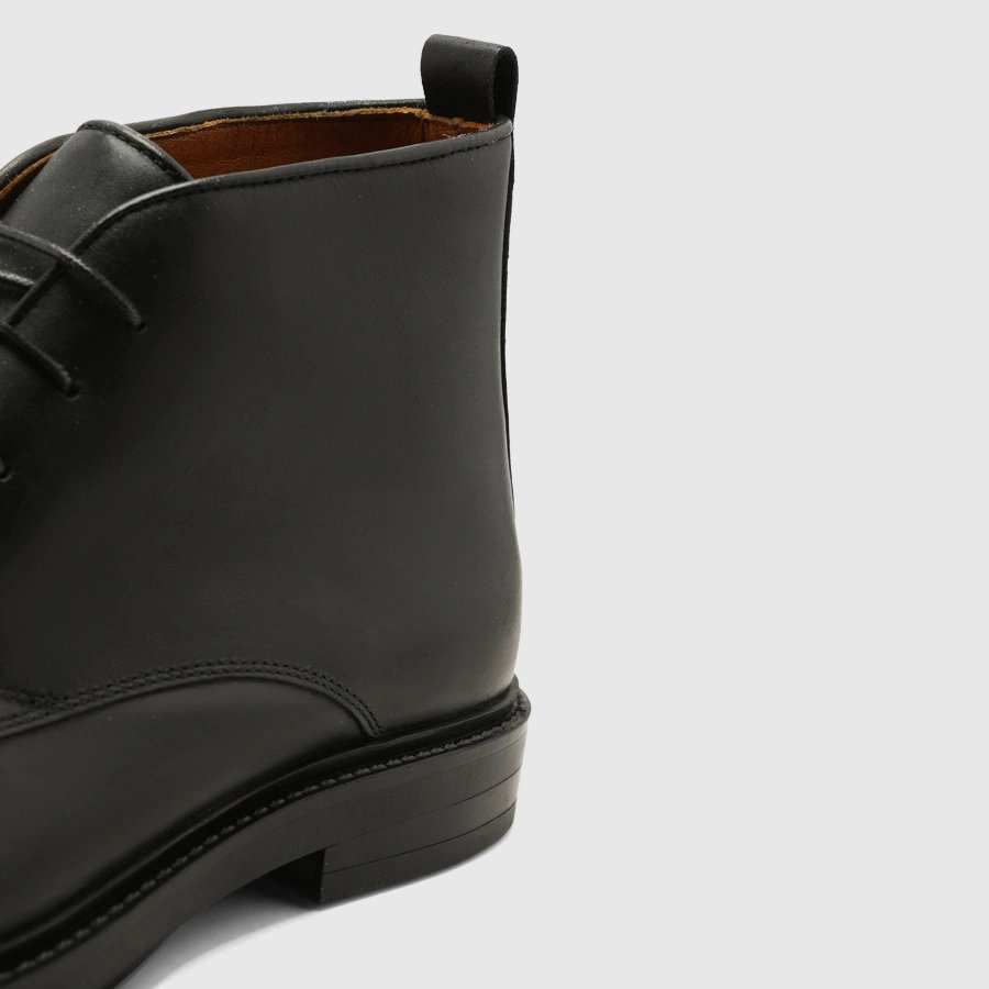 بوت چرم طبیعی مردانه ناپا مشکی اورز Orez مدل LINCOLN کد MFB117