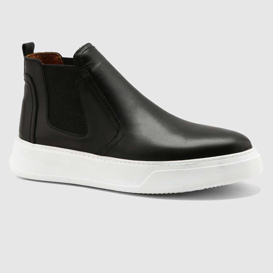 بوت چرم طبیعی مردانه ناپا مشکی اورز Orez مدل RIVER کد MCB122