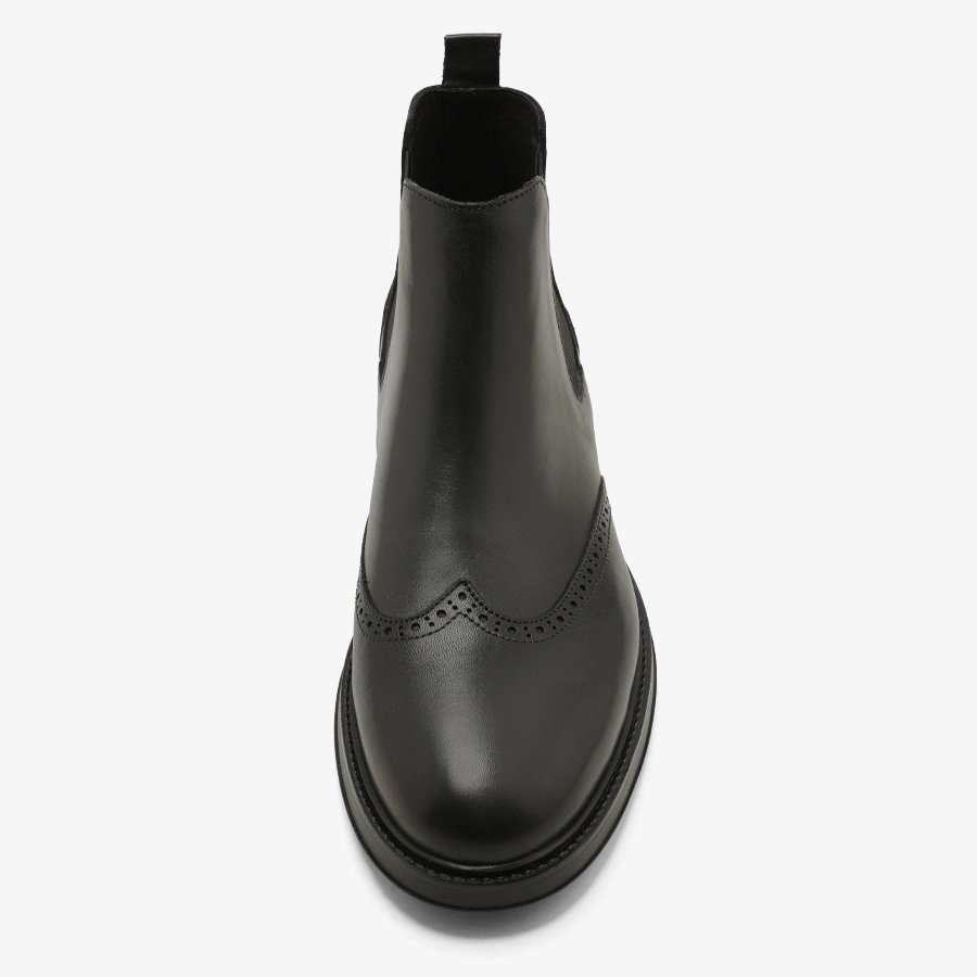 بوت چرم طبیعی مردانه ناپا مشکی اورز Orez مدل LINCOLN کد MFB115