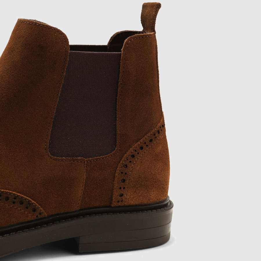 بوت چرم طبیعی مردانه قهوه ای اورز Orez مدل LINCOLN کد MFB115