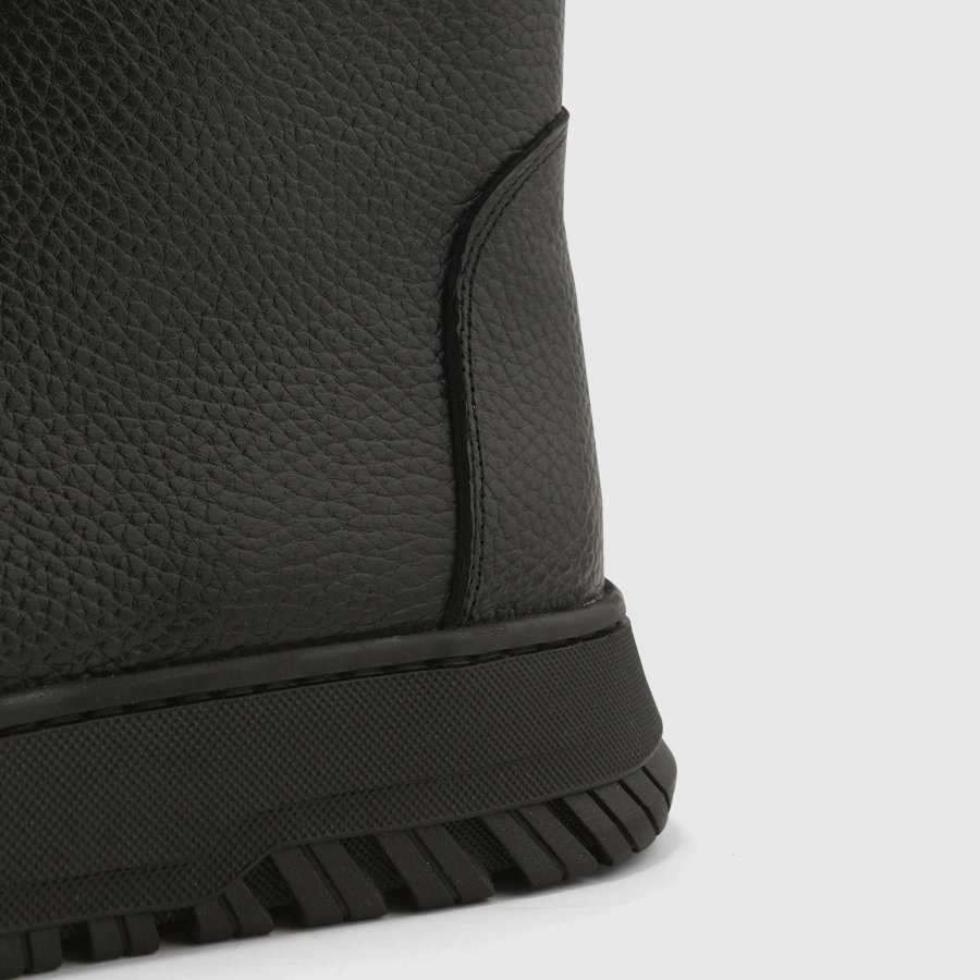 بوت چرم طبیعی مردانه فلوتر مشکی اورز Orez مدل SERGIO کد MCB123