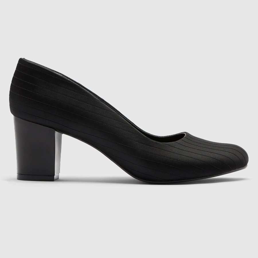 کفش پاشنه بلند زنانه پارچه ای مشکی اورز Orez مدل OCTAVIA