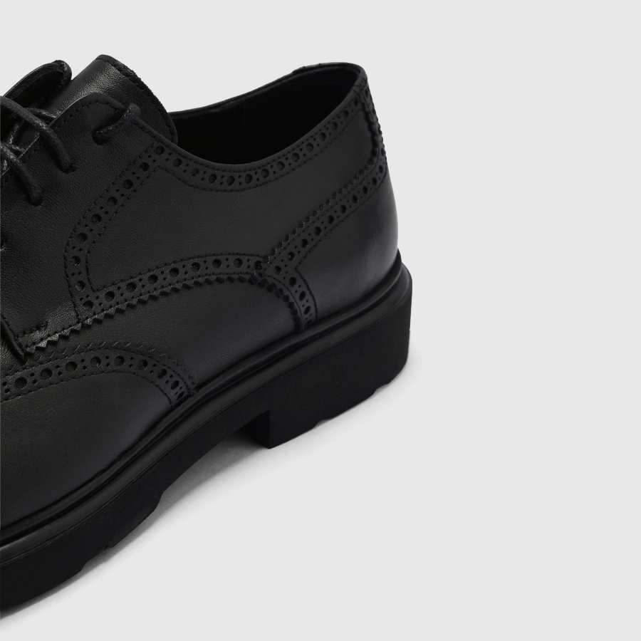 کفش چرم طبیعی مردانه ناپا مشکی اورز Orez مدل PIERO