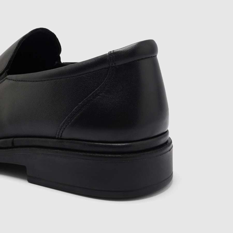 کفش چرم طبیعی مردانه ناپا مشکی اورز Orez مدل DAVID