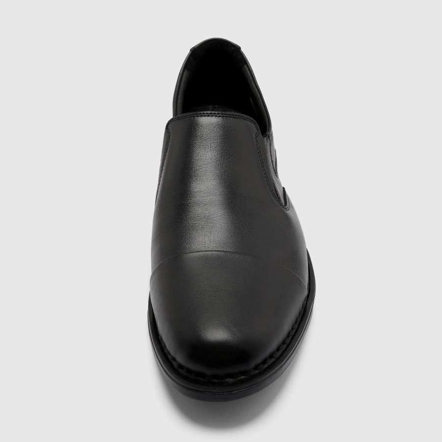 کفش چرم طبیعی مردانه ناپا مشکی اورز Orez مدل DAVID