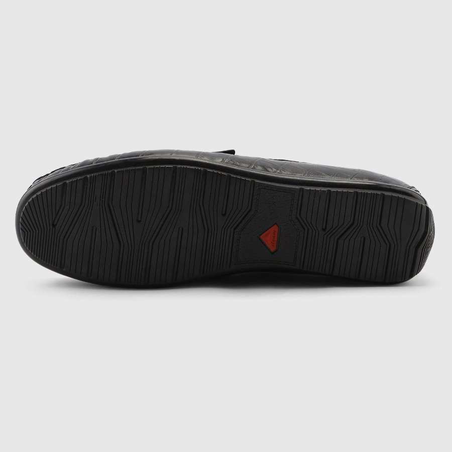 کفش کالج چرم طبیعی مردانه کوروکو مشکی اورز Orez مدل ROWAN