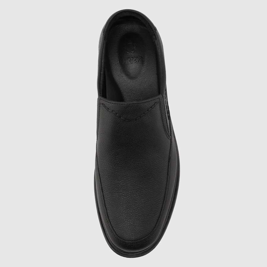 کفش چرم طبیعی مردانه کالیفرنیا مشکی اورز Orez مدل CARTER