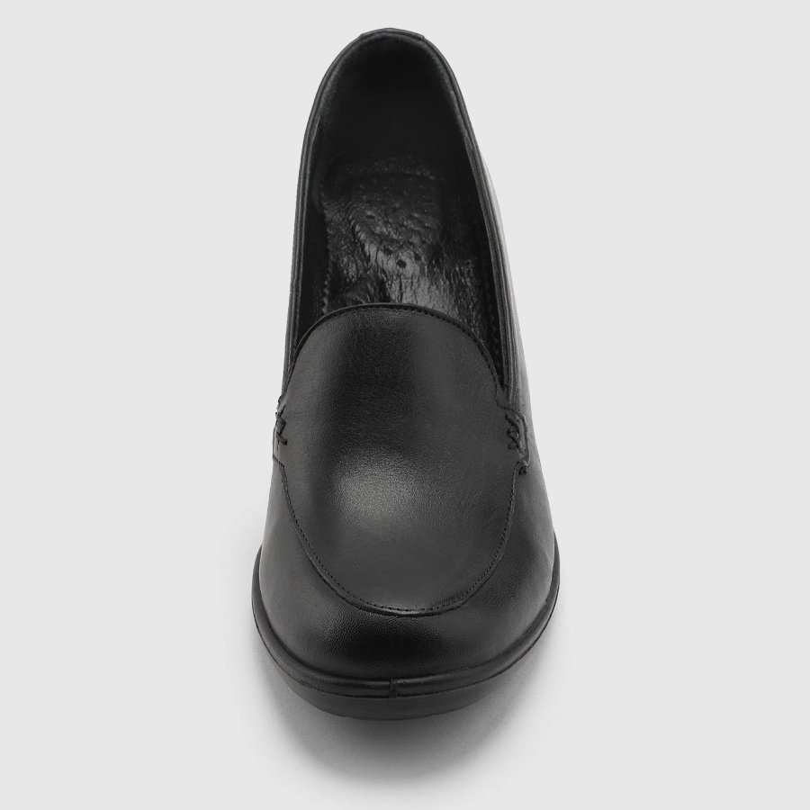 کفش پاشنه بلند چرم زنانه ناپا مشکی اورز Orez مدل DUNA